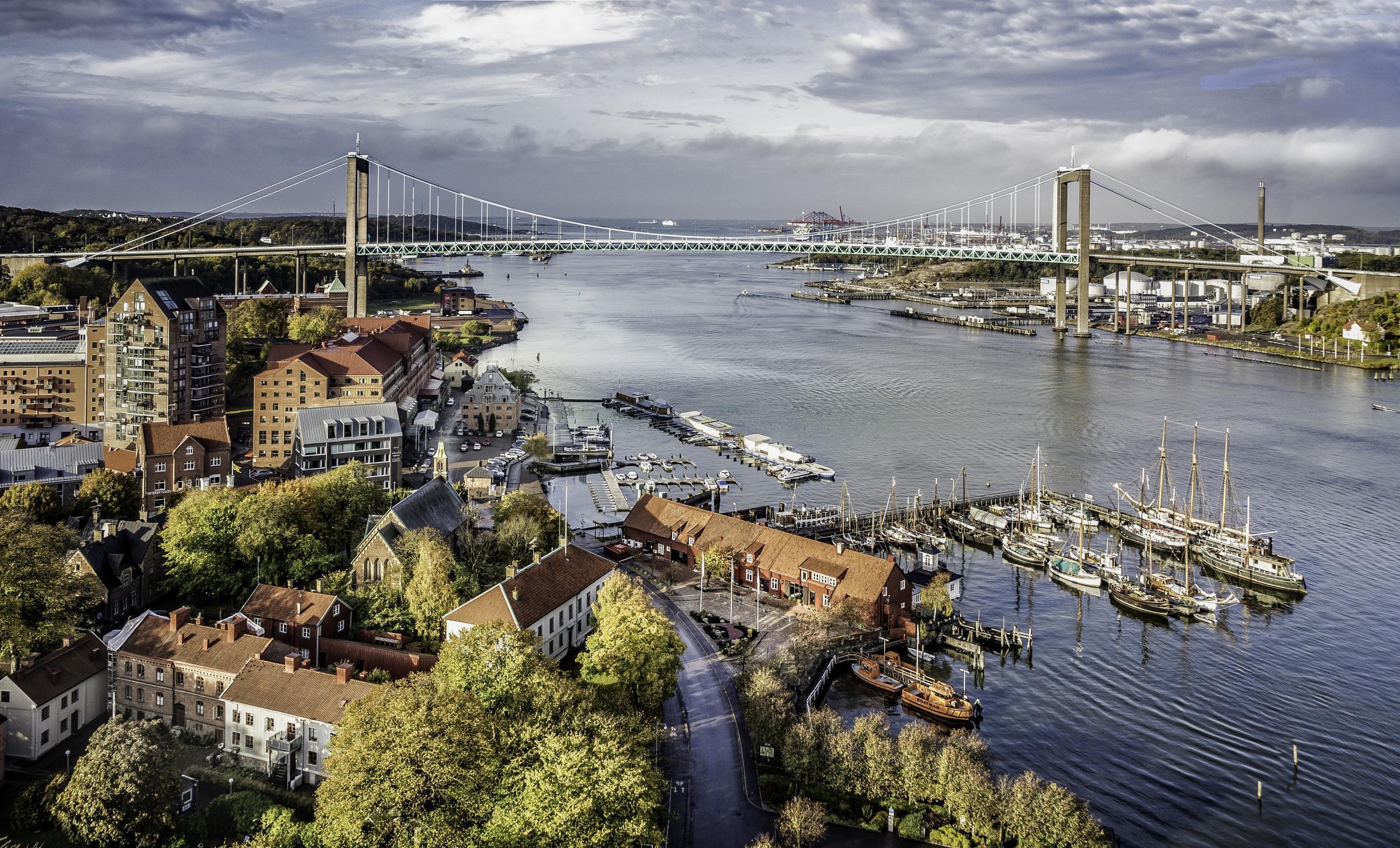 Gothenburg sits at the mouth of the Gota river