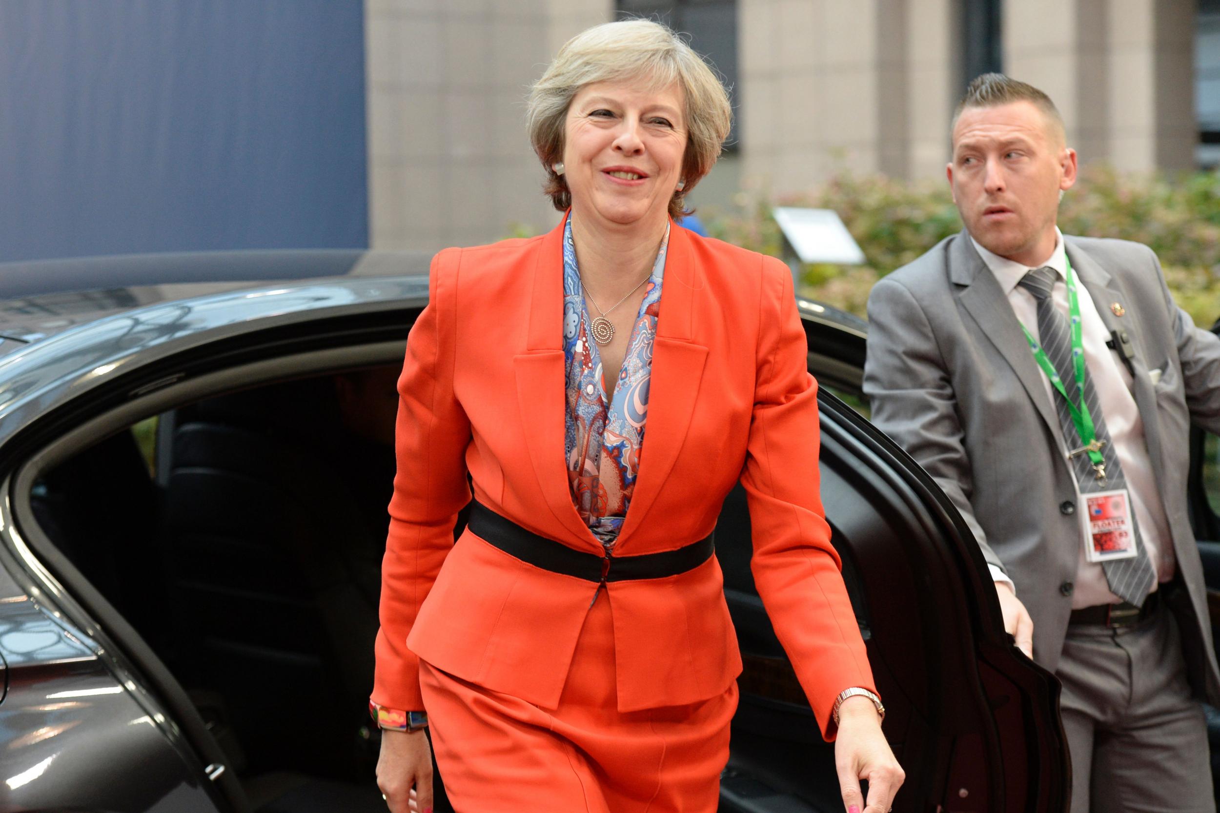 Theresa May arrives for the second day of an European Union leaders summit