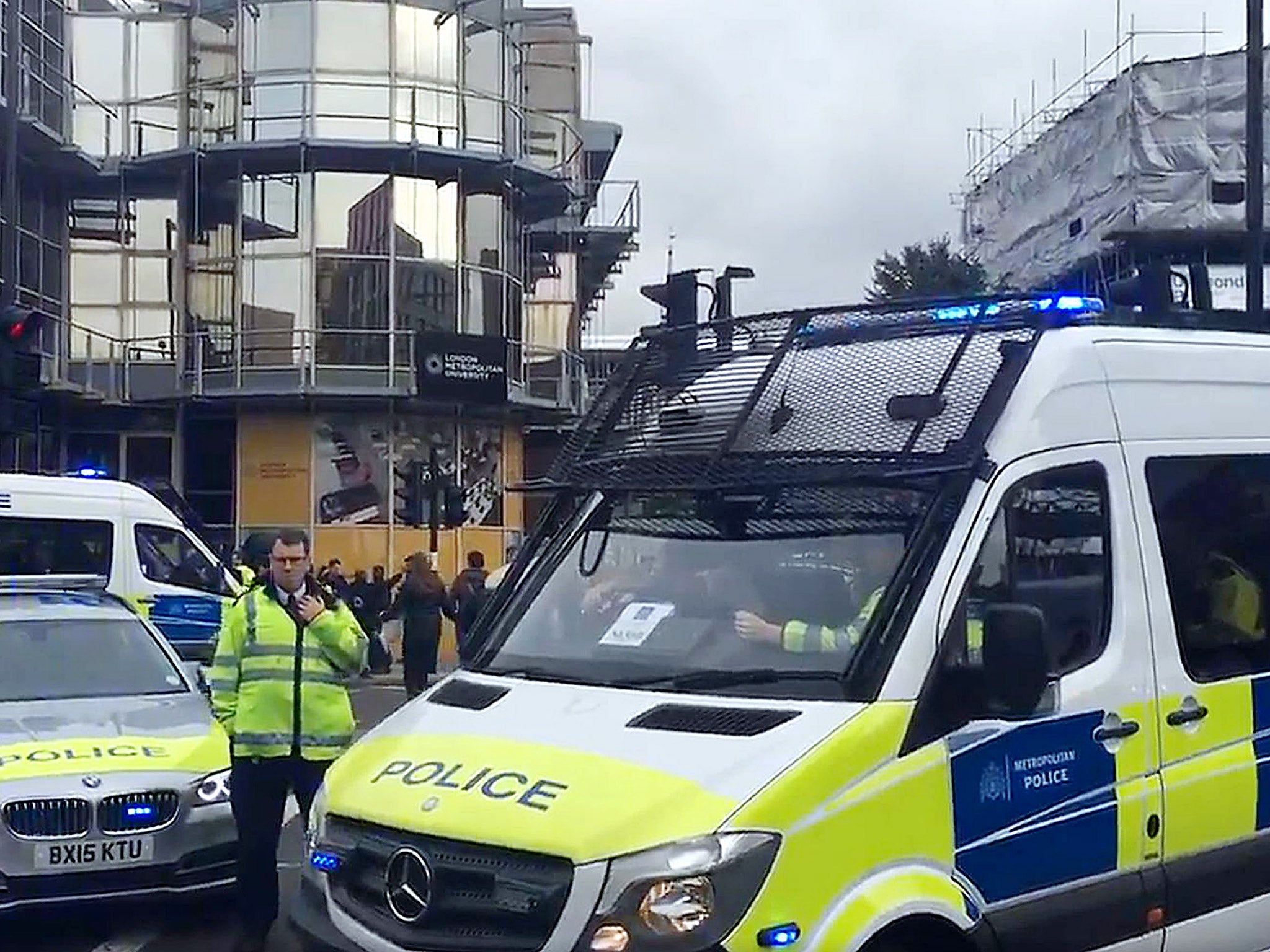 Holloway Road, London, where a 19-year-old man was arrested under the Terrorism Act after a suspicious device was found on a Tube train