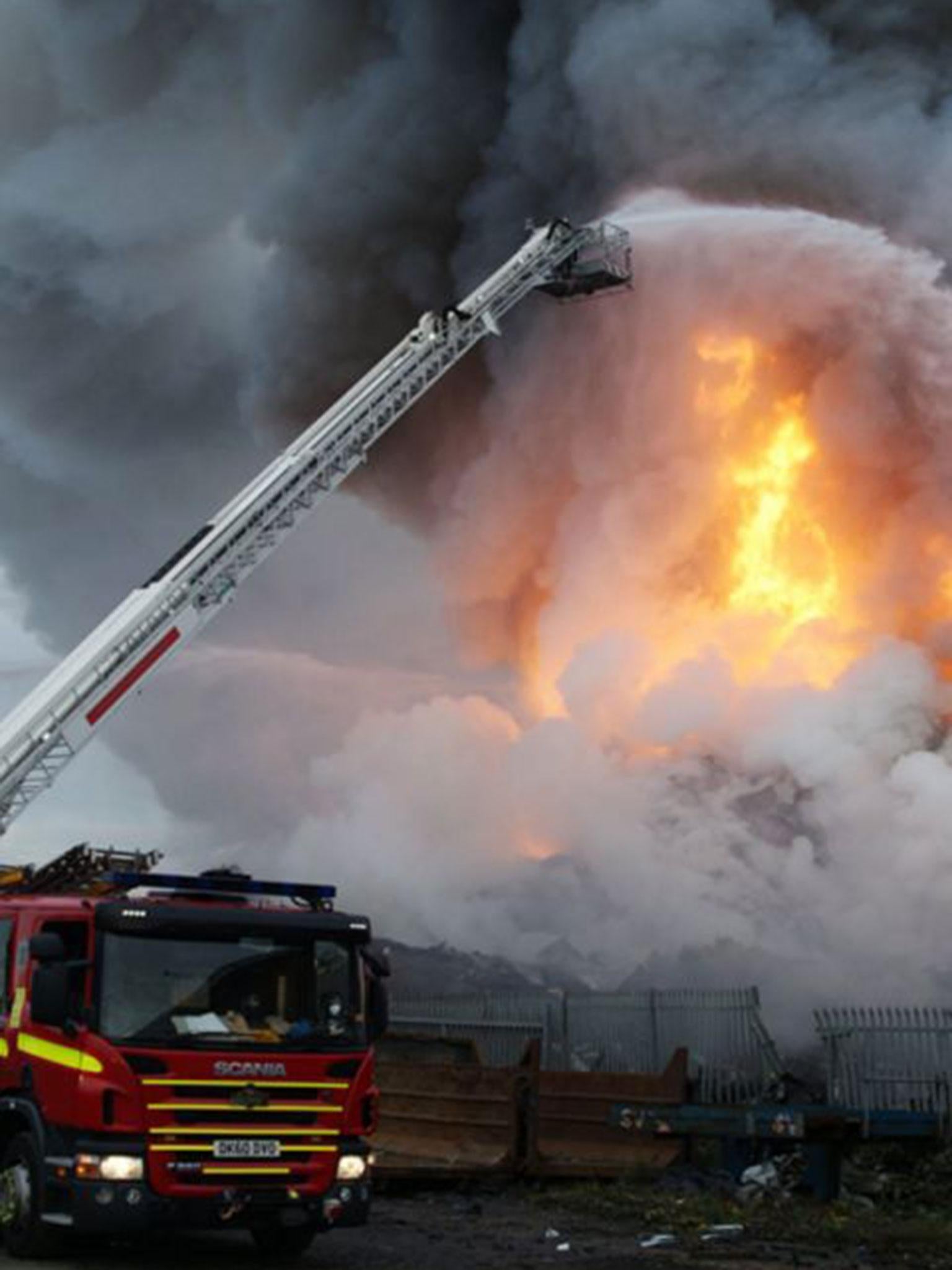 Fire crews tackle the blaze (Mersey Fire/PA wire )