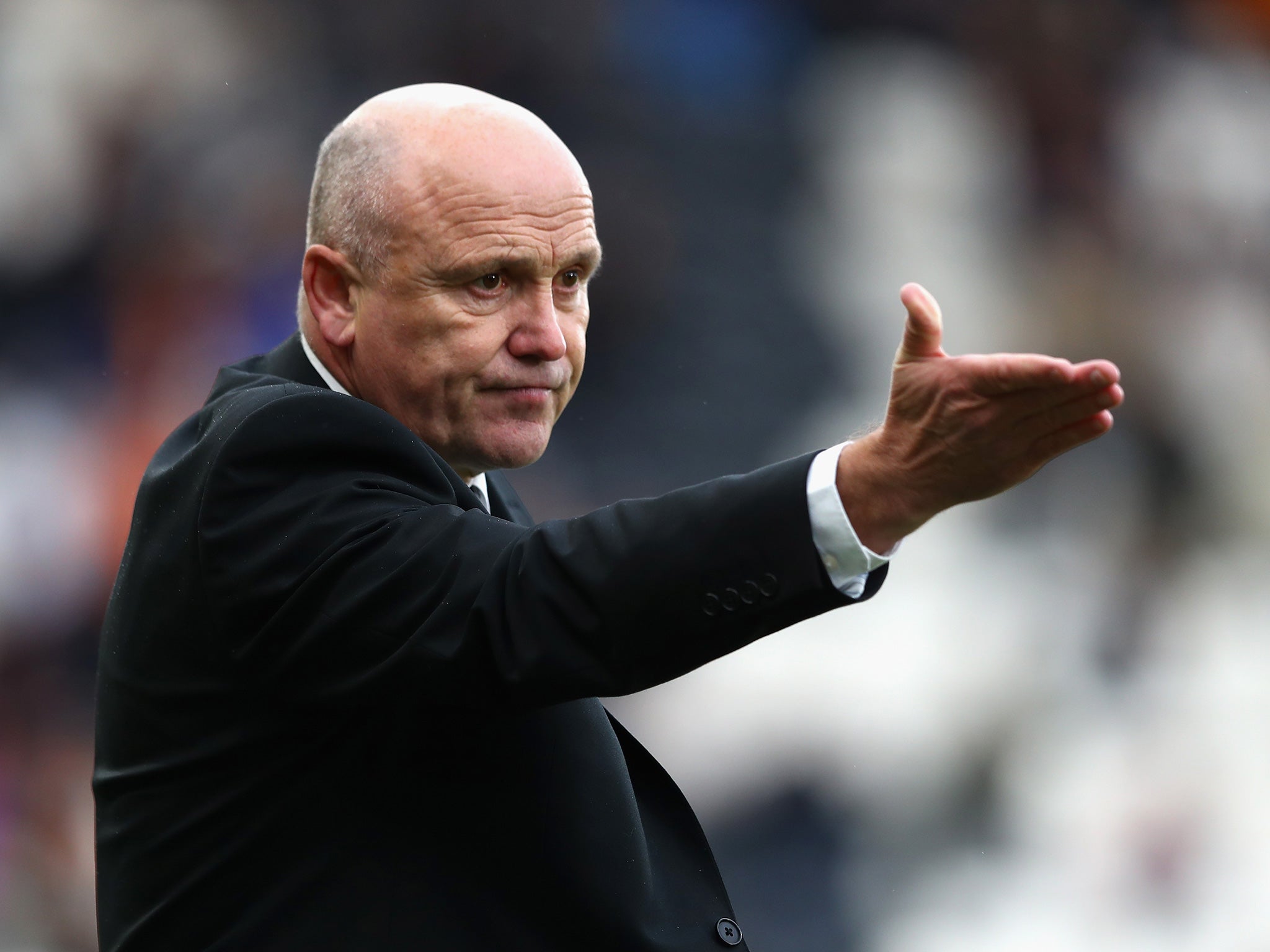 Phelan cut a frustrated figure on the touchline