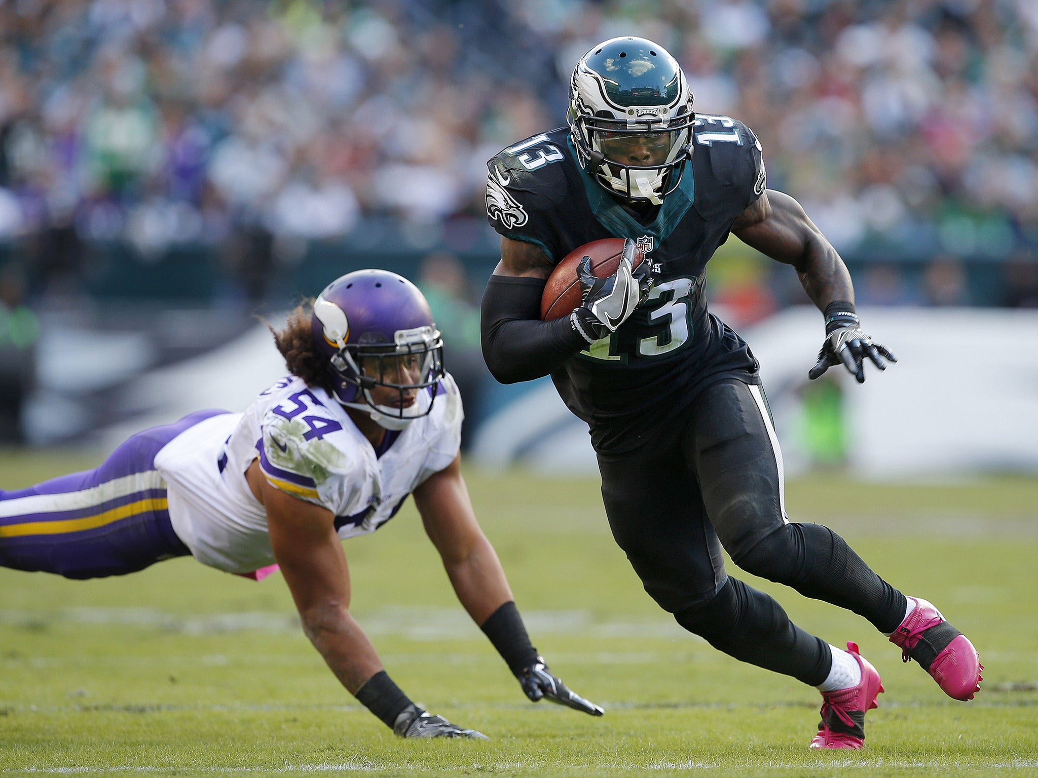 Josh Huff's 98-yard punt reception for a touchdown set the tone for the Eagles