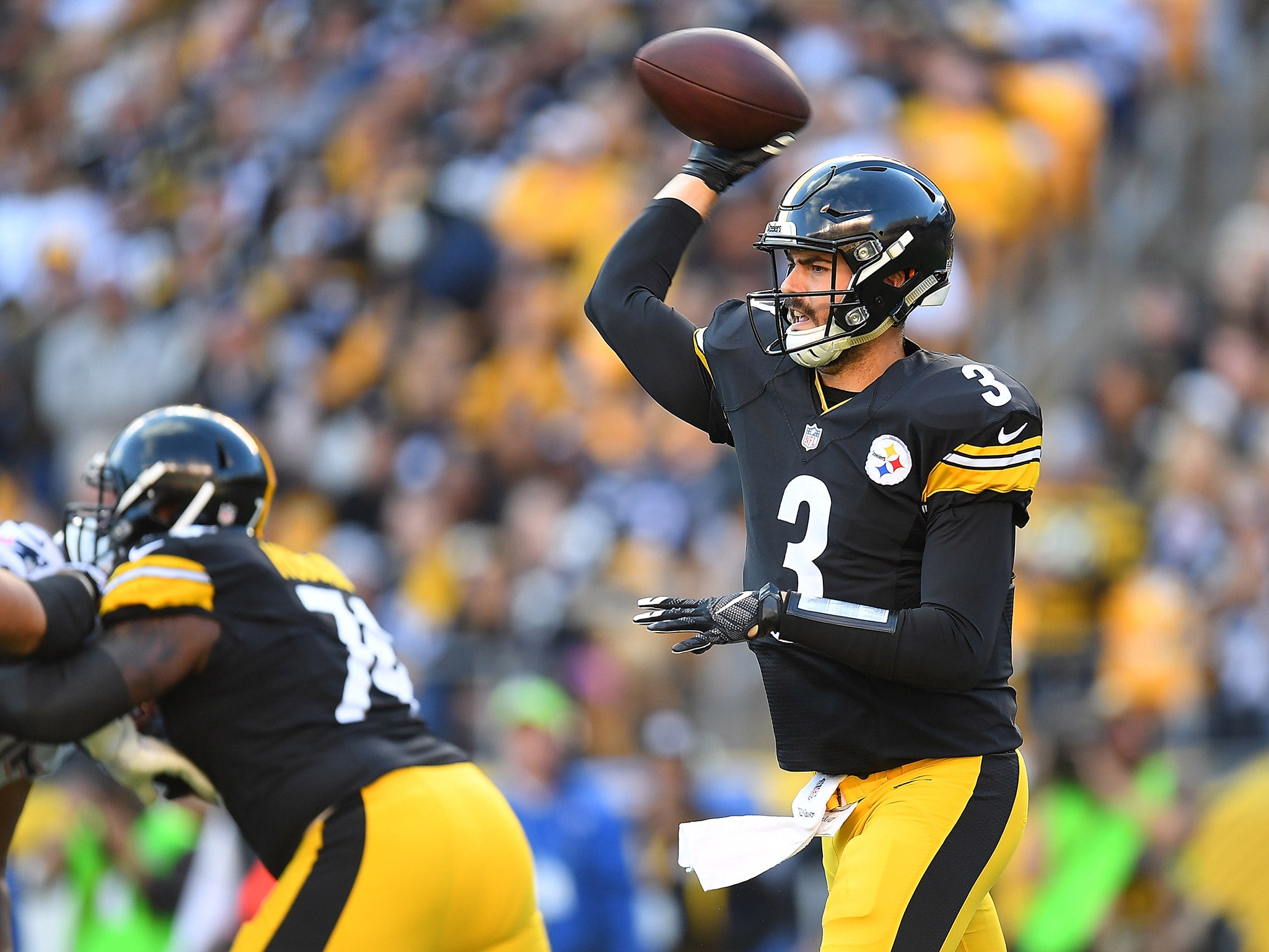 Landry Jones made his first start of the season in the Pittsburgh Steelers defeat by the New England Patriots