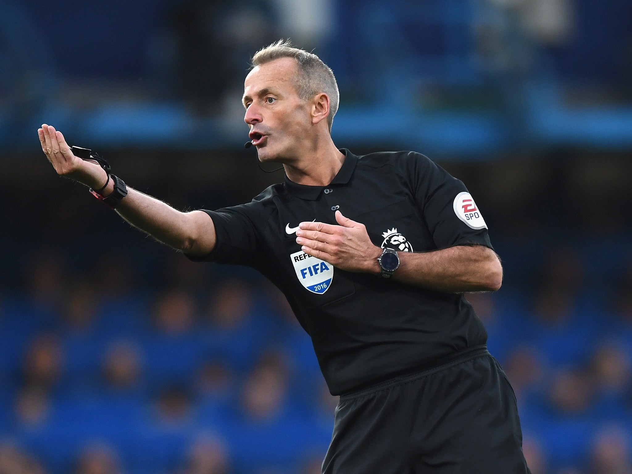 Atkinson decided to only caution Luiz for the tackle on Fellaini