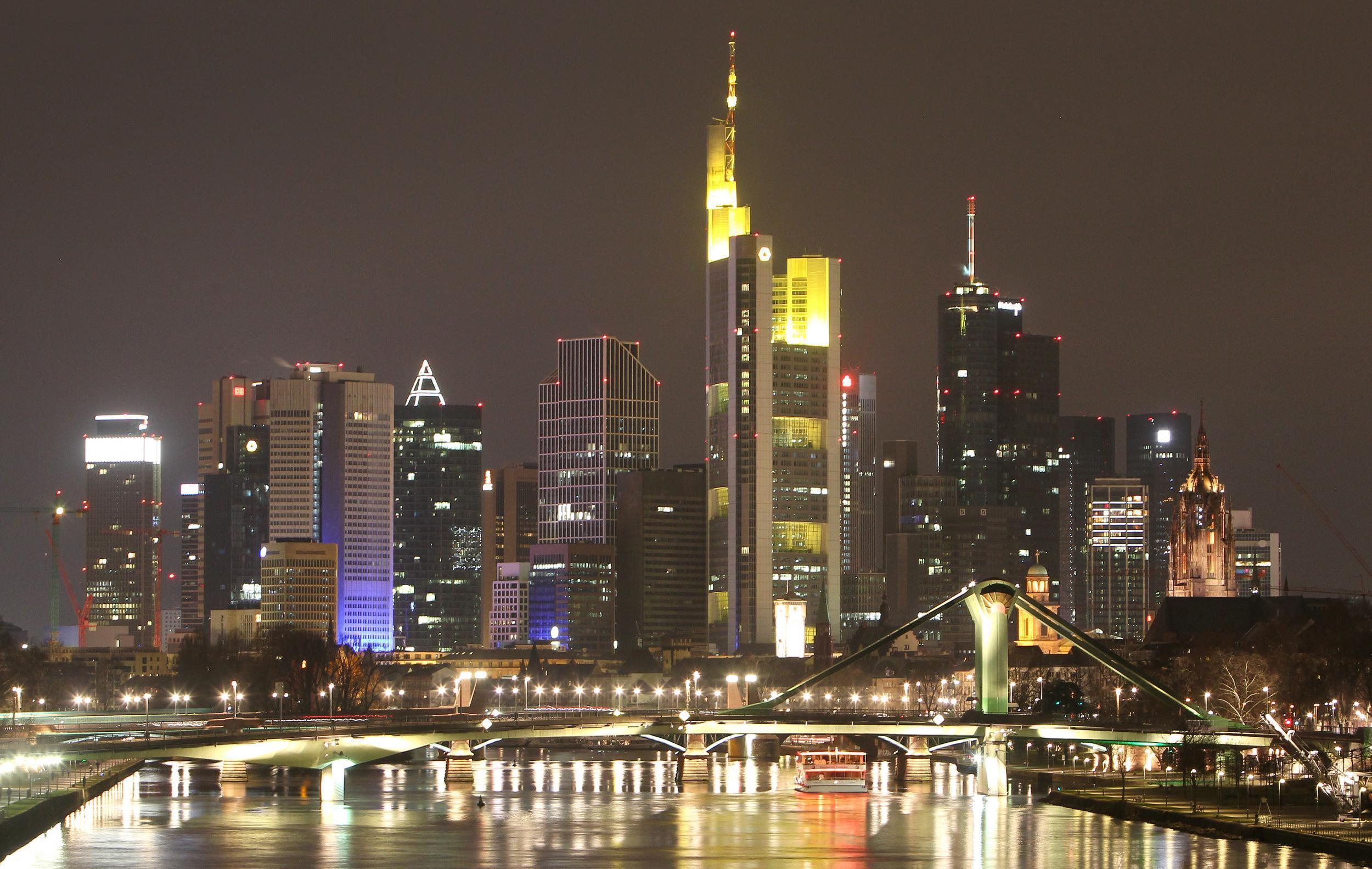 The skyline of Frankfurt, Germany's financial capital