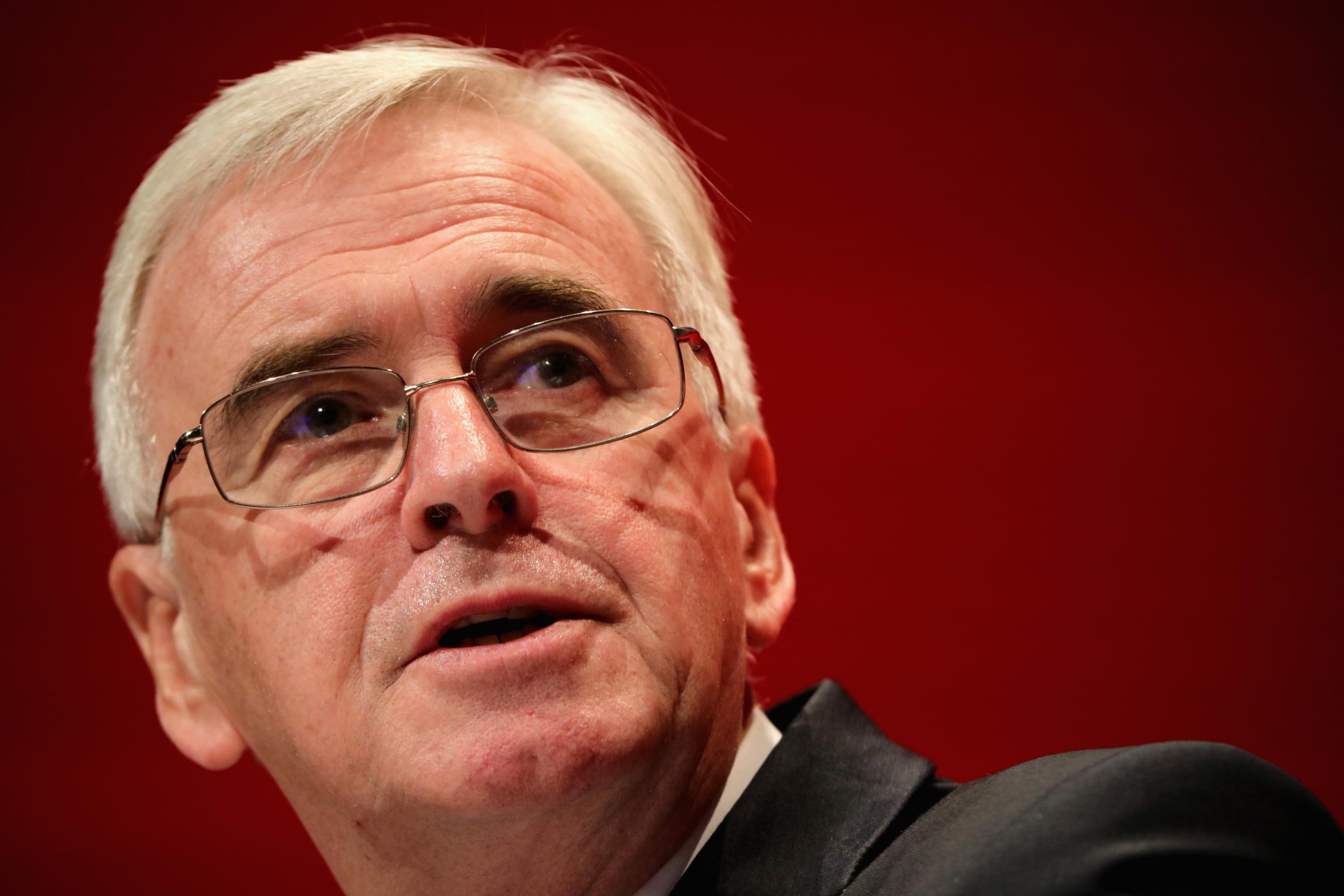 Labour's shadow Chancellor John McDonnell