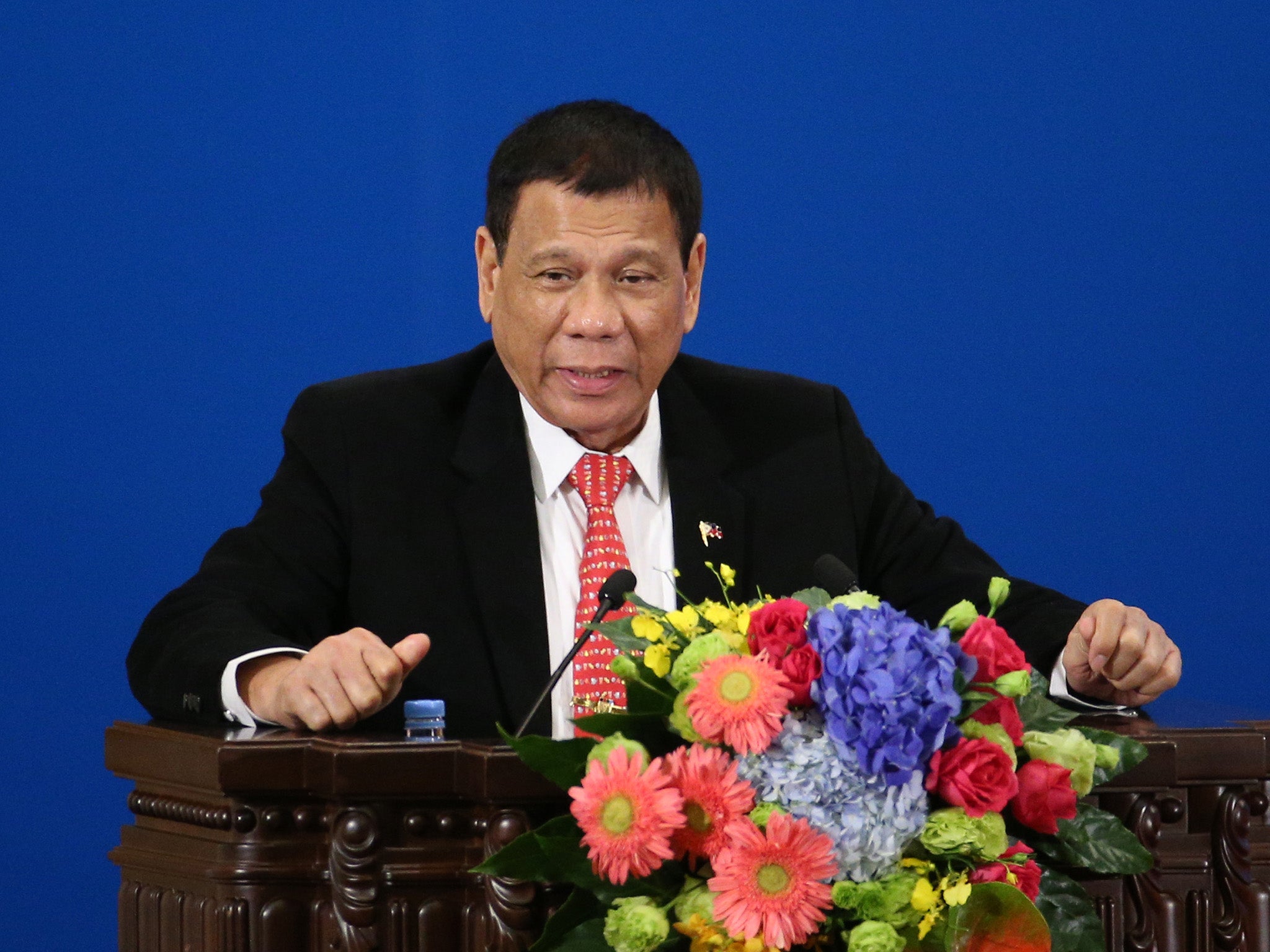 Mr Duterte has broken off ties with the US in favour of China