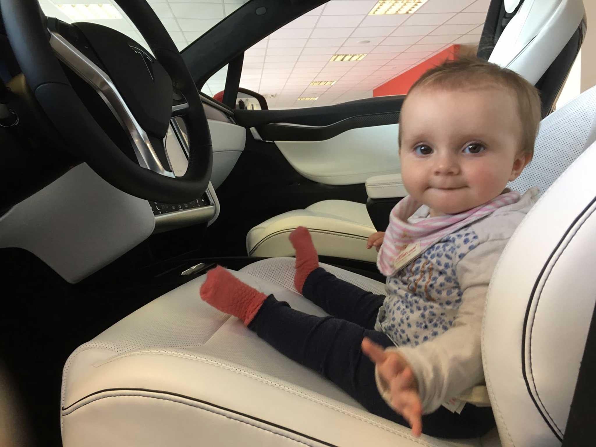 The Model S really is a blessing while on daddy duty, but Lee Williams’ daughter would need a license to drive it