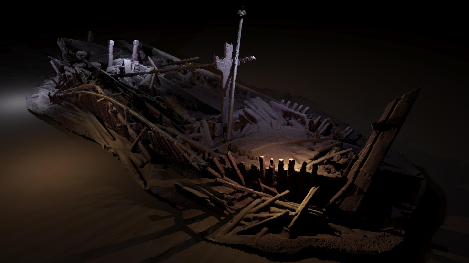 A shipwreck from the Ottoman period discovered 300 metres beneath the black sea