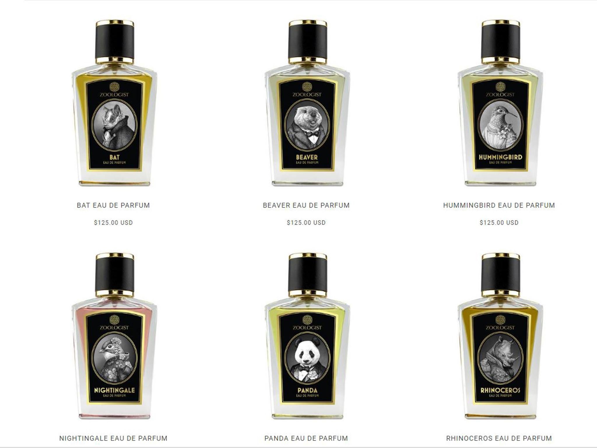 The full range of Wong's aftershaves