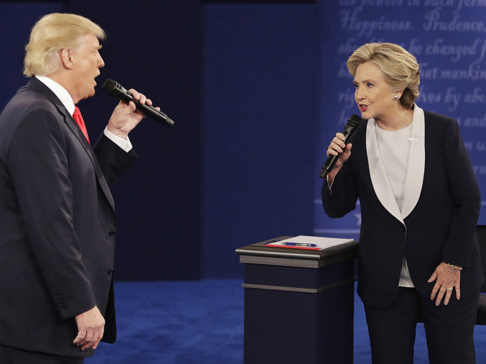 Republican presidential nominee Donald Trump and Democratic presidential nominee Hillary Clinton