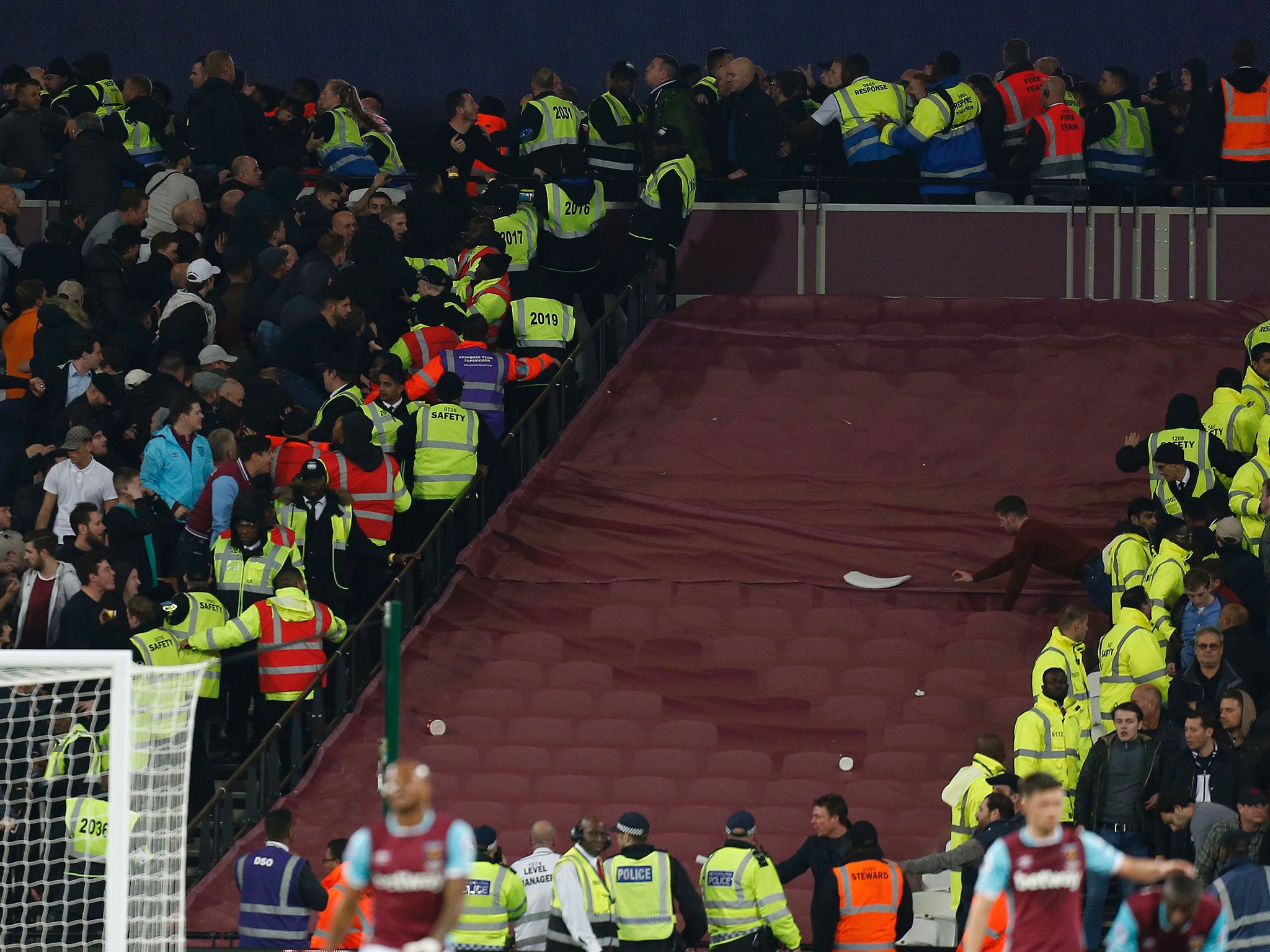 Tensions boiled over at the London Stadium on Wednesday night