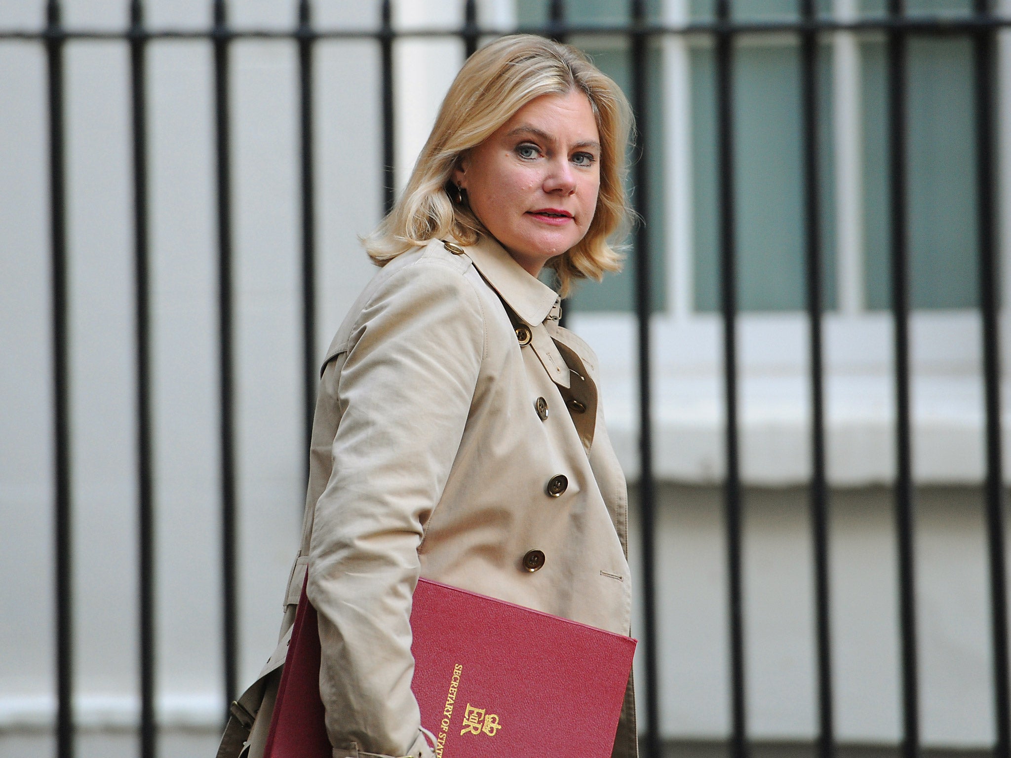 Education Secretary Justine Greening arriving in Downing Street