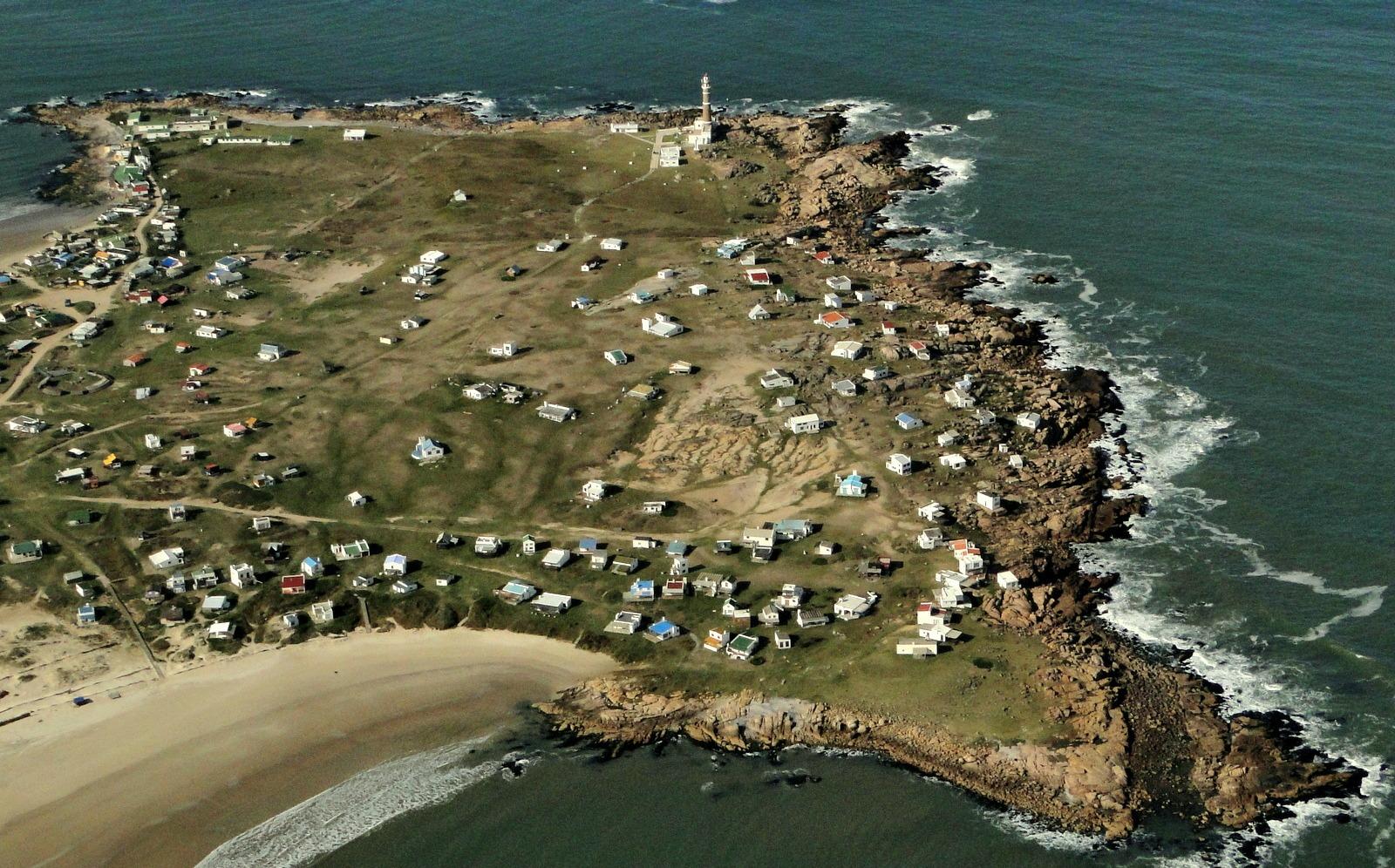 An aerial view of Cabo Polonio