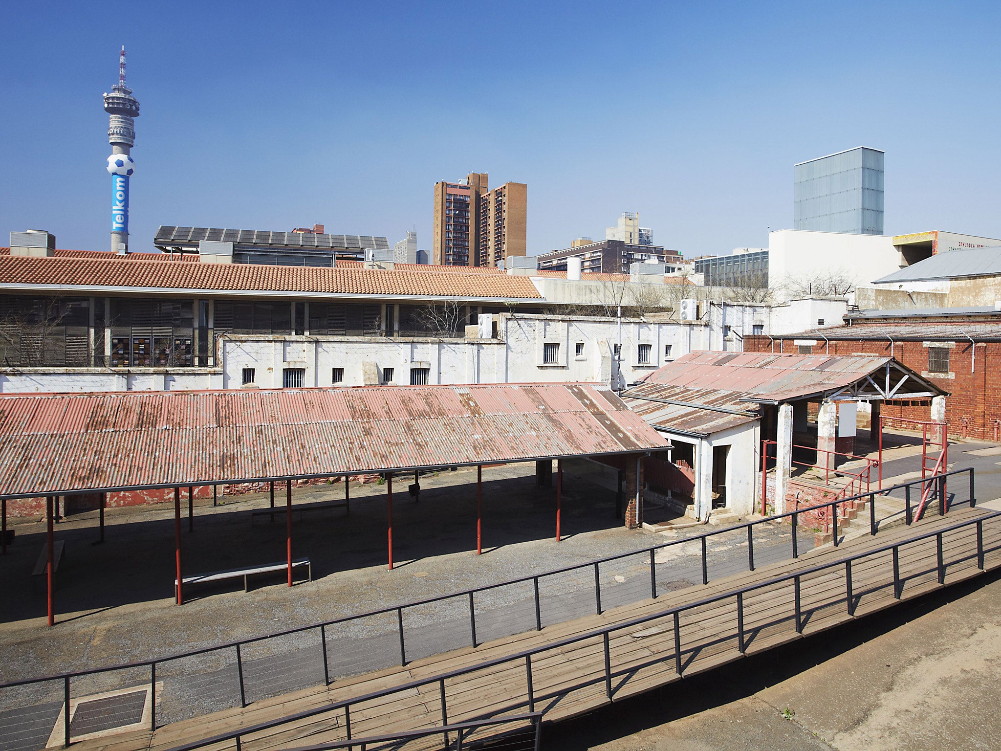 Constitution Hill, a prison that once held Gandhi and Nelson Mandela, now stands as a memorial and museum