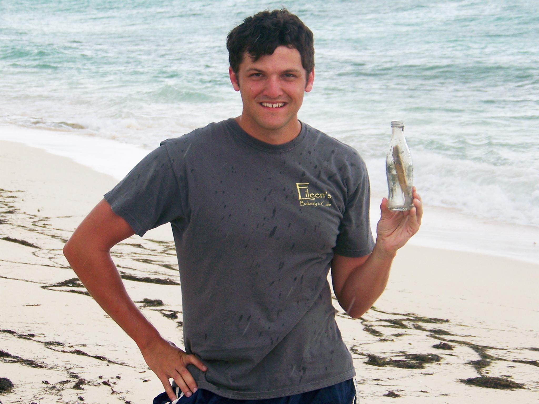 Clint Buffington found the message in a Coke bottle while in holiday in the Turks and Caicos