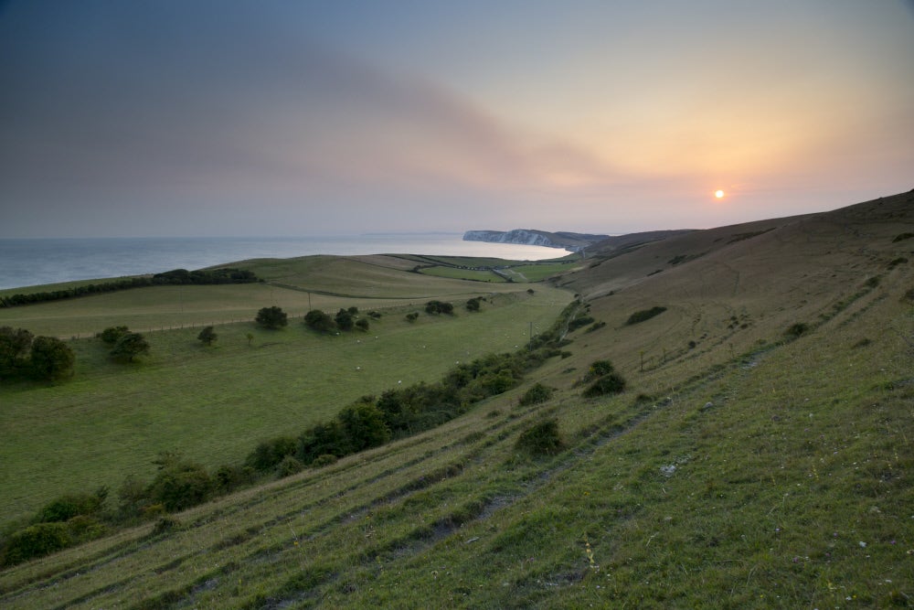 A view of Compton Bay with the Needles and Tennyson Down beyond