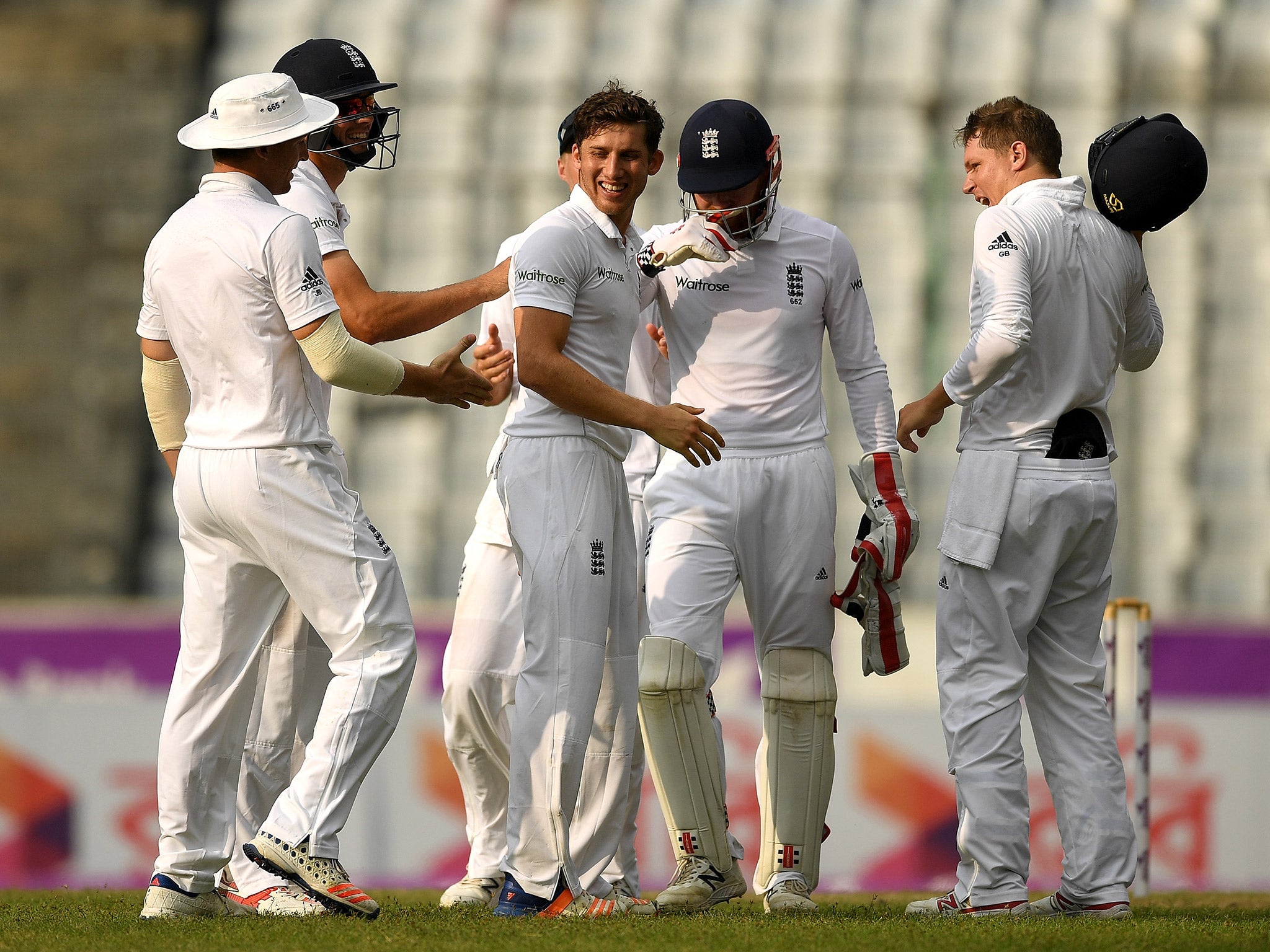 &#13;
Zafar Ansari took his first two Test wickets this winter as he made his international bow in Bangladesh &#13;