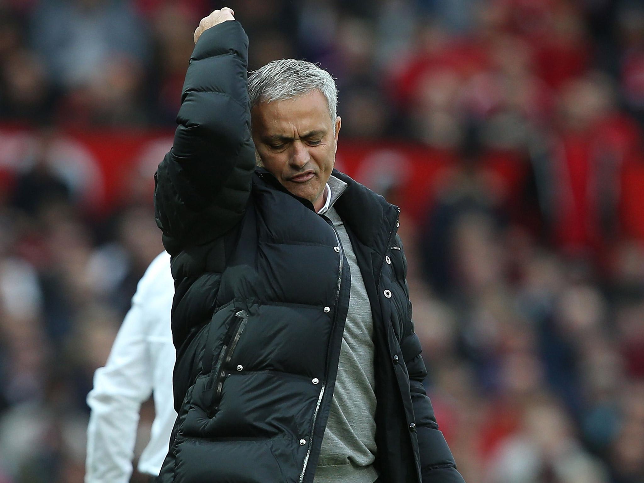 Jose Mourinho was sent to the stands after a half-time protest to referee Mark Clattenberg