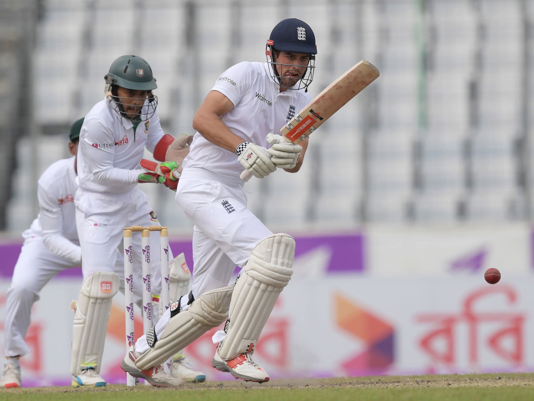 Cook in action for England