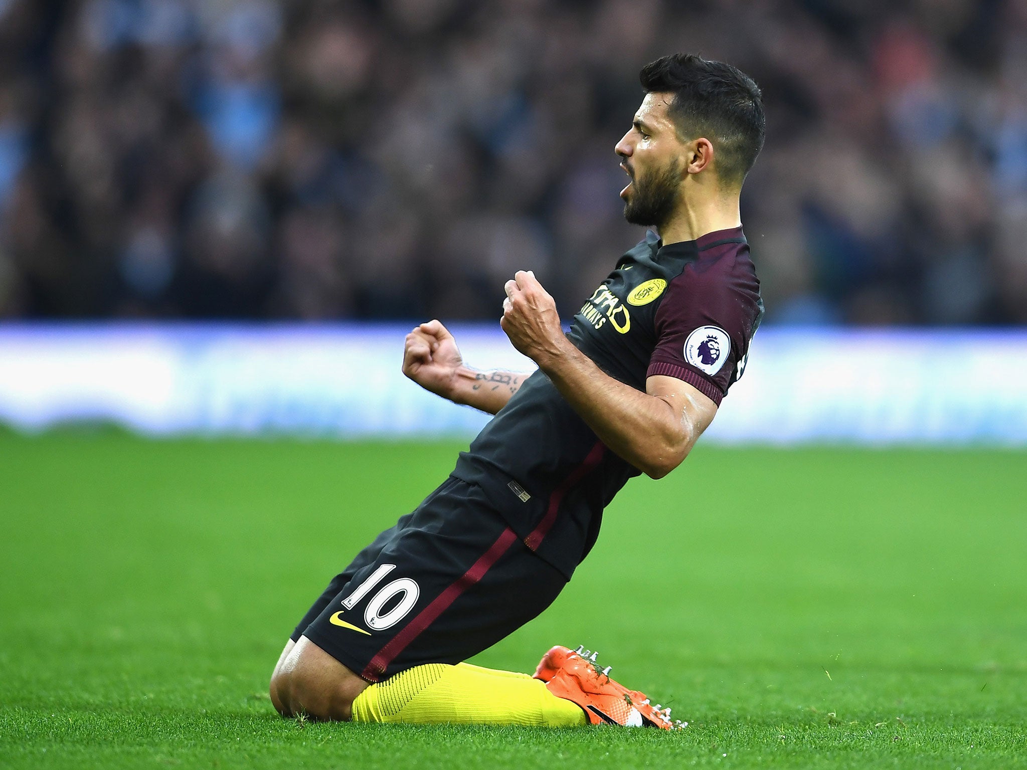 Sergio Aguero helped fire Manchester City to their 4-0 victory with a brace