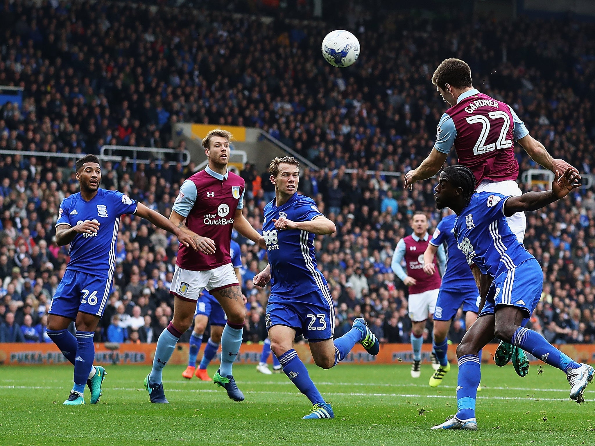 Gardner scored in the first half with a brilliant looping header