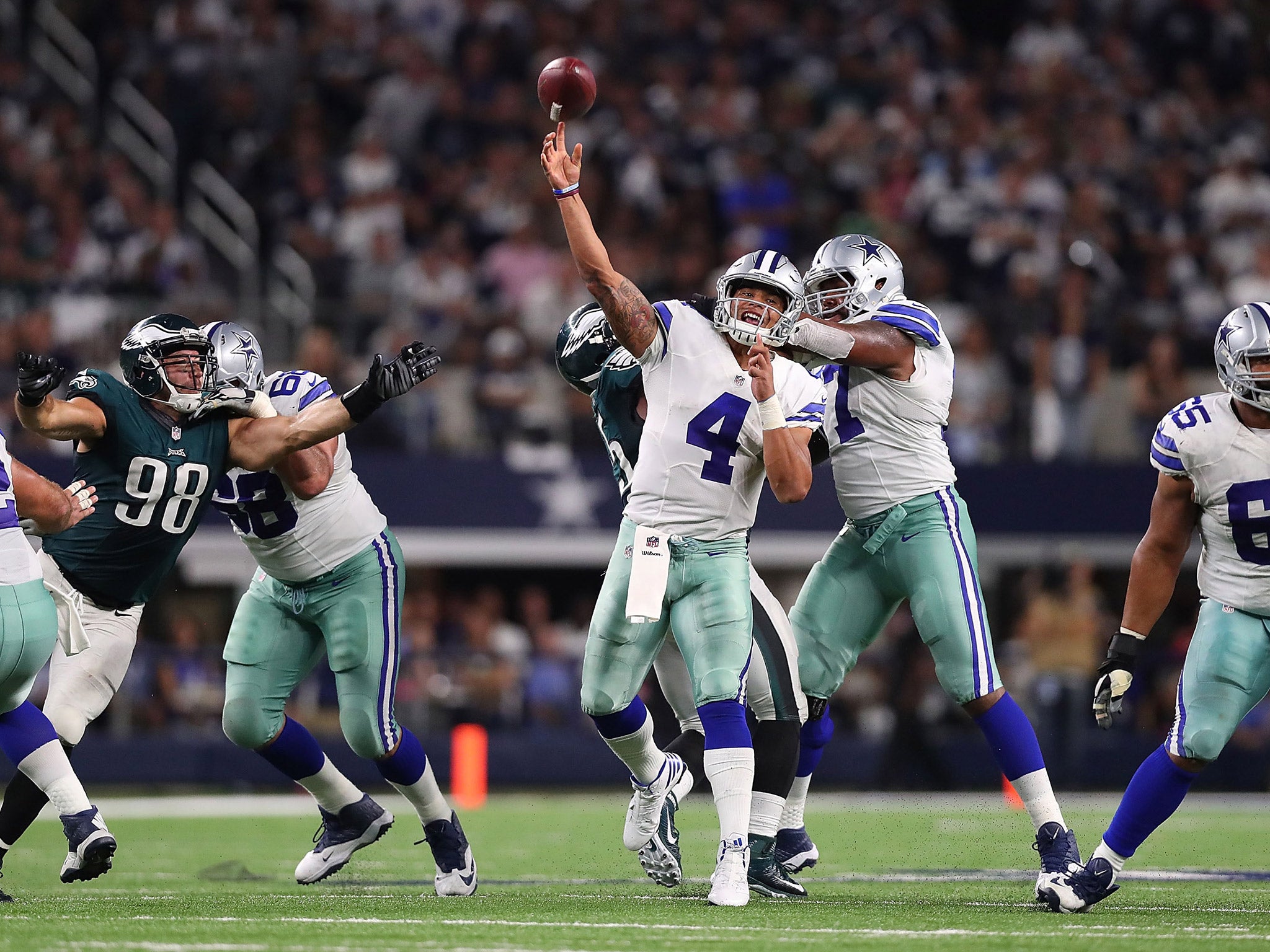 Dak Prescott's overtime touchdown pass to Jason Witten secured victory for the Dallas Cowboys