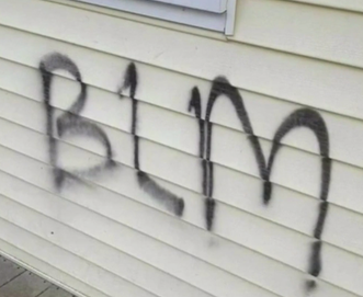 Police said that Ms Daly posted the slogan herself