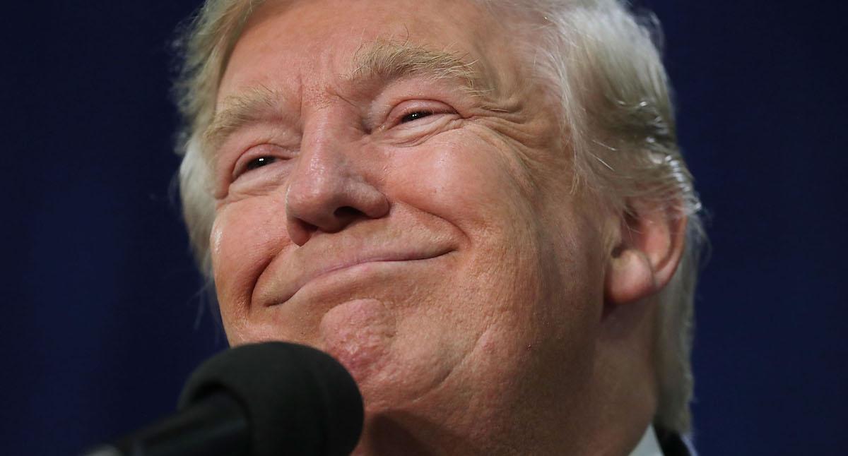 Donald Trump holds a campaign rally at the Bank of Colorado Arena on the campus of University of Northern Colorado October 30, 2016 in Greeley, Colorado. With less than nine days until Americans go to the polls, Trump is campaigning in Nevada, New Mexico and Colorado.