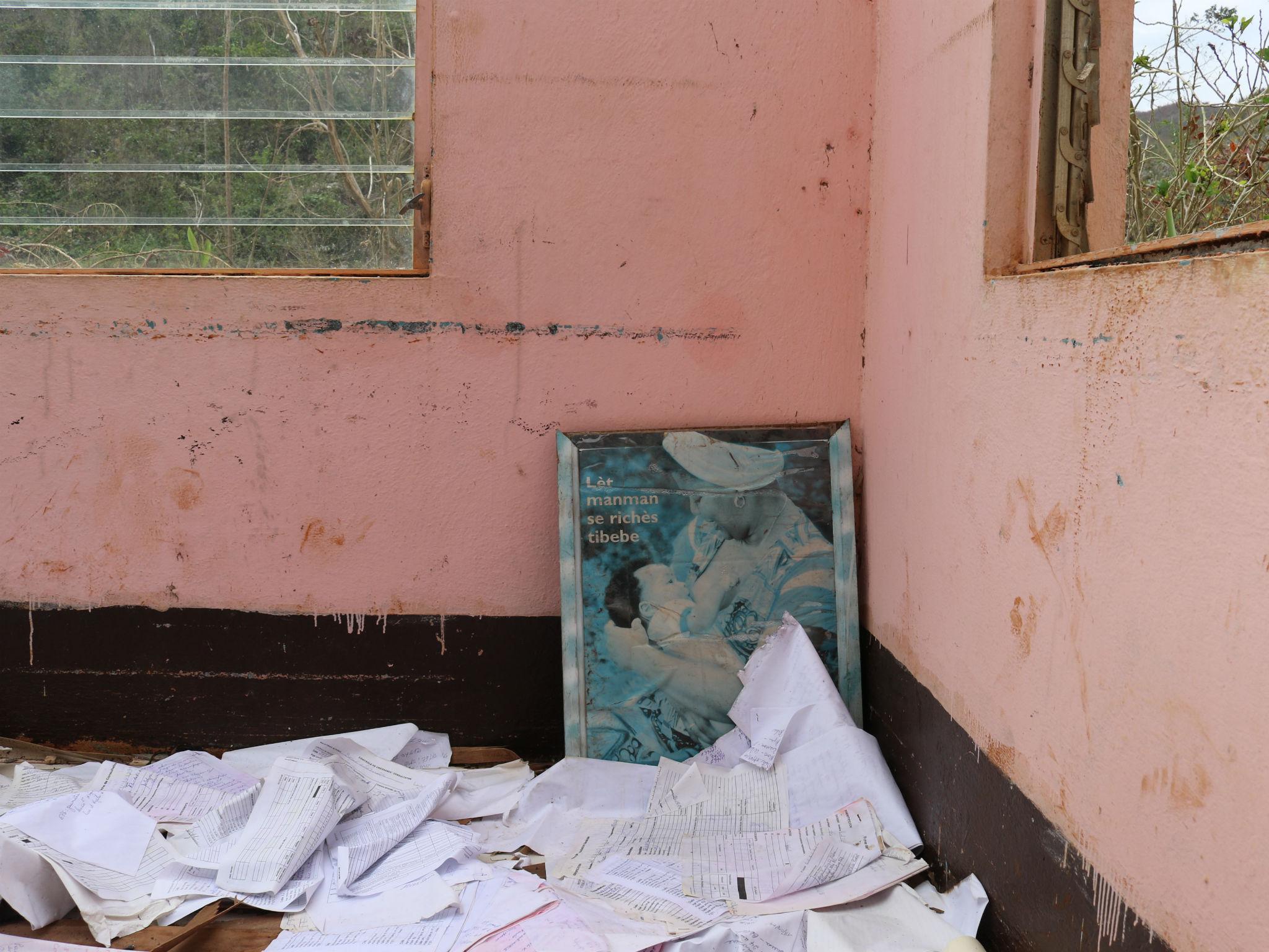 The remains of a maternity clinic after the storm