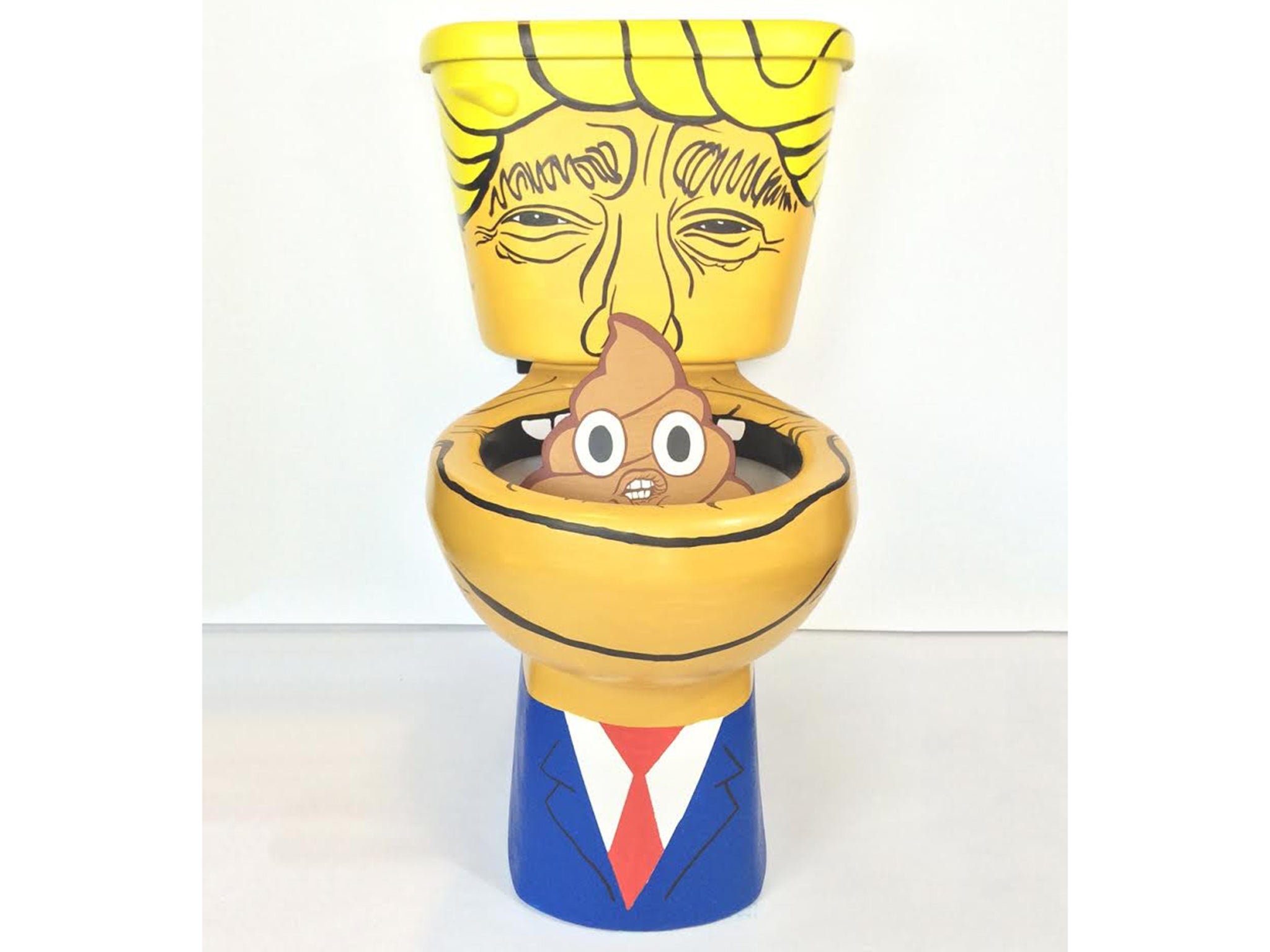 Jacob Thomas’s Trump toilet is dedicated to making the Republican candidate look ‘silly’