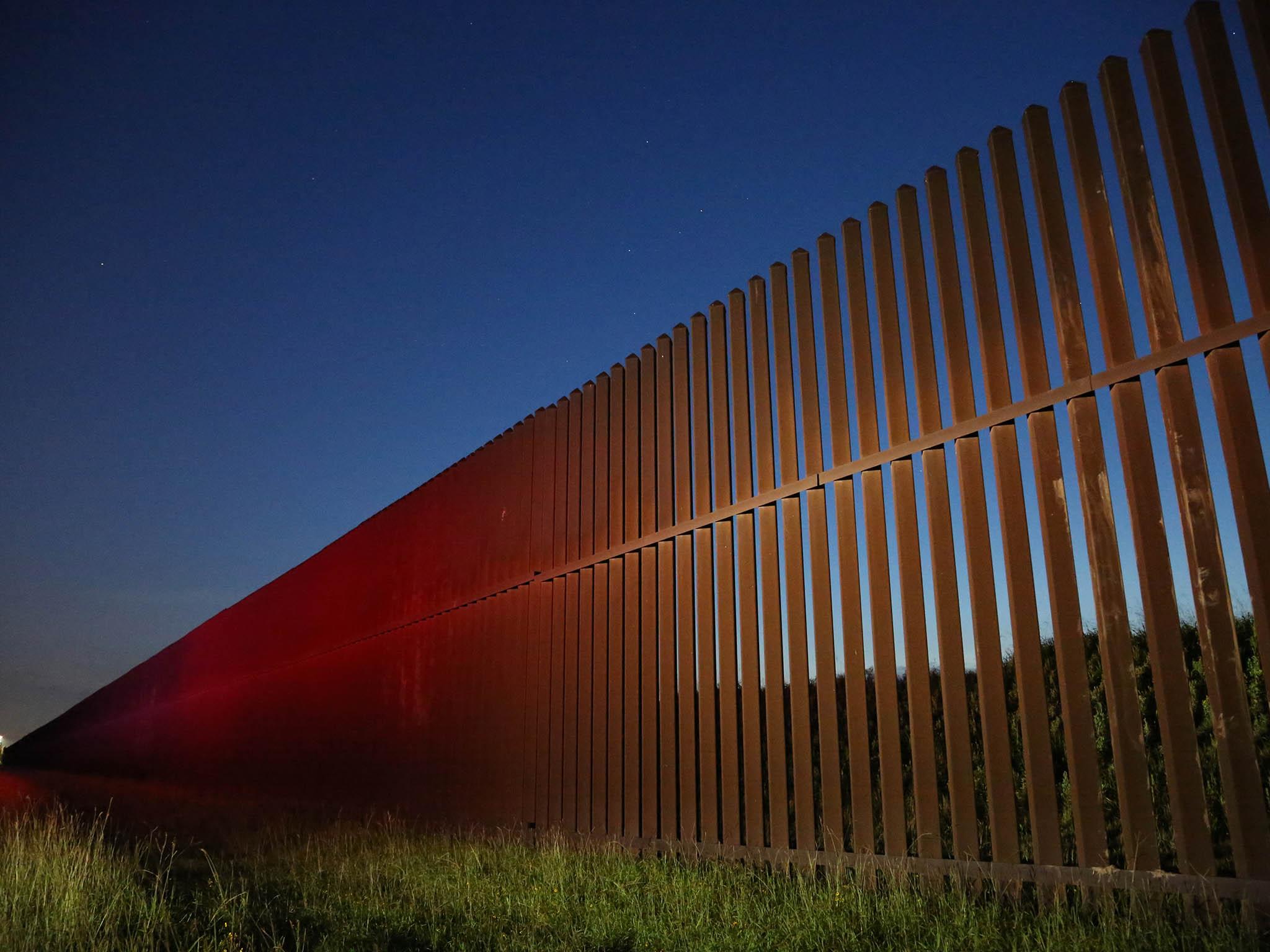 US border wall under construction