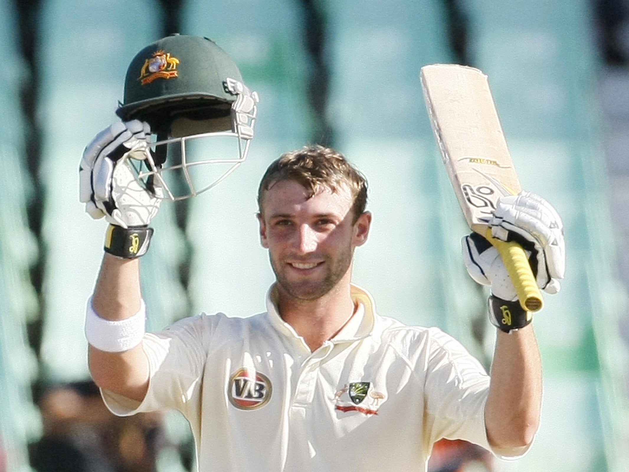 &#13;
Hughes was 63 not out when he was struck in the 49th over of South Australia's first innings by a bouncer from Sean Abbott&#13;