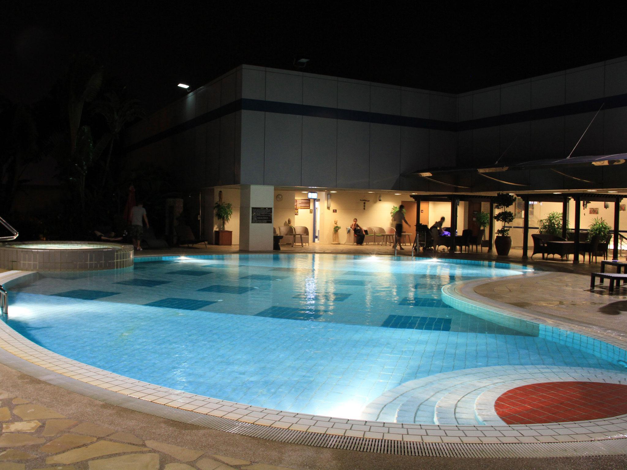 The rooftop pool at Singapore Changi airport