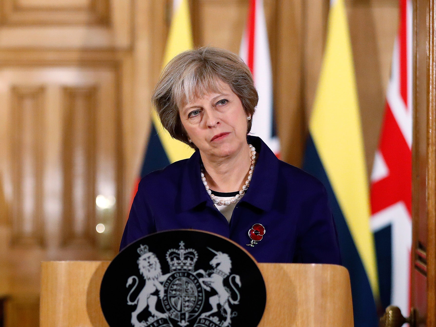 Theresa May at 10 Downing Street