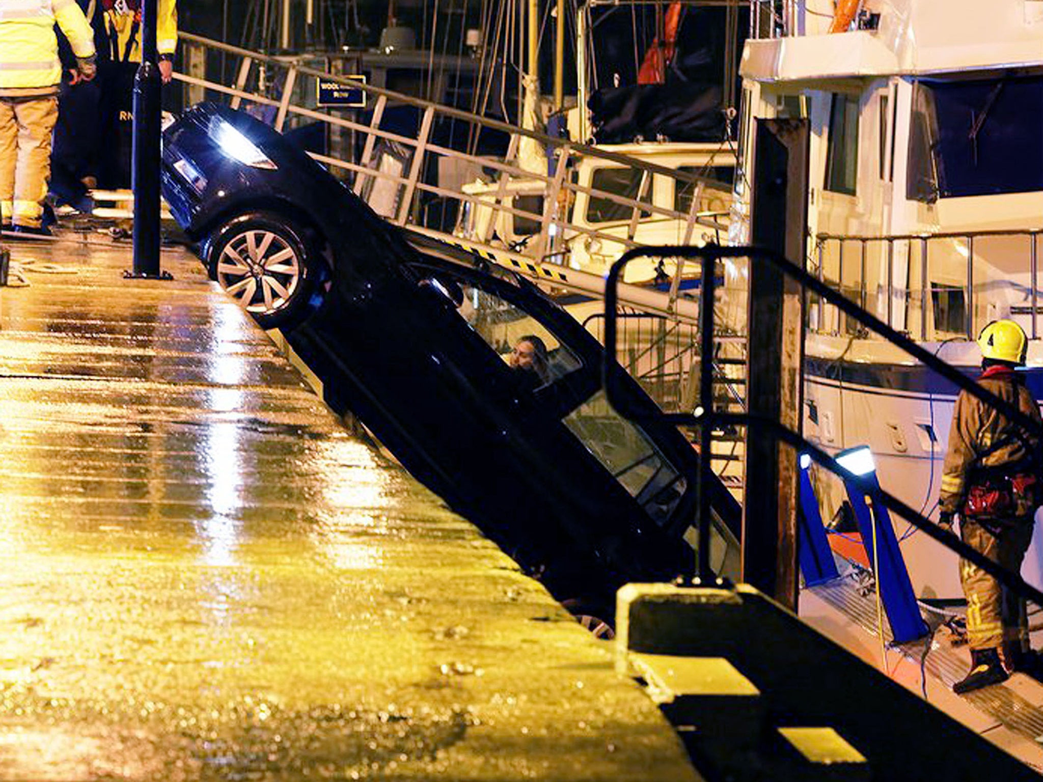 Emergency services at the scene in Ramsgate Harbour