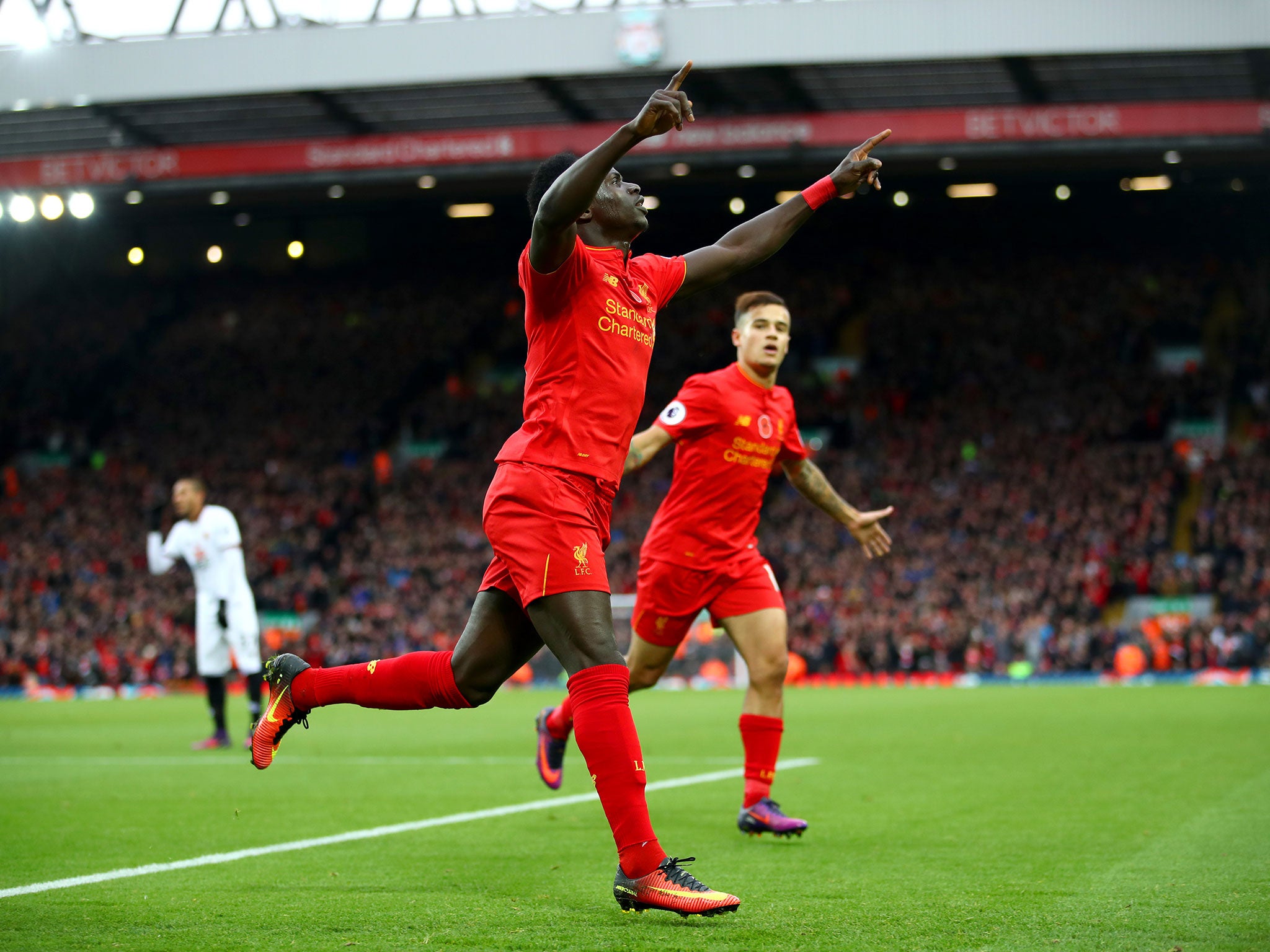 Sadio Mane bagged a brace for the Reds