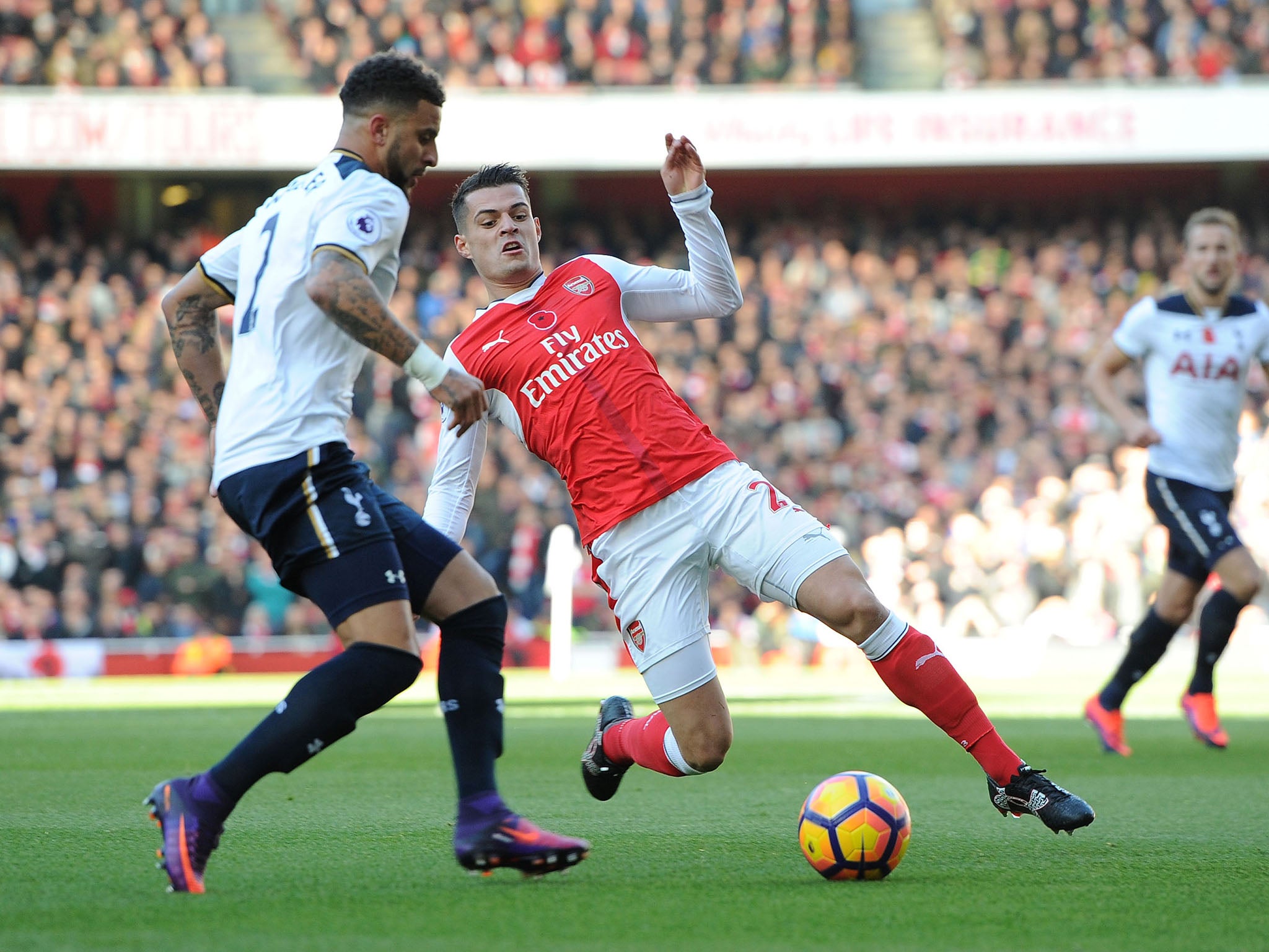 Kyle Walker, left, thrived in Tottenham's new formation