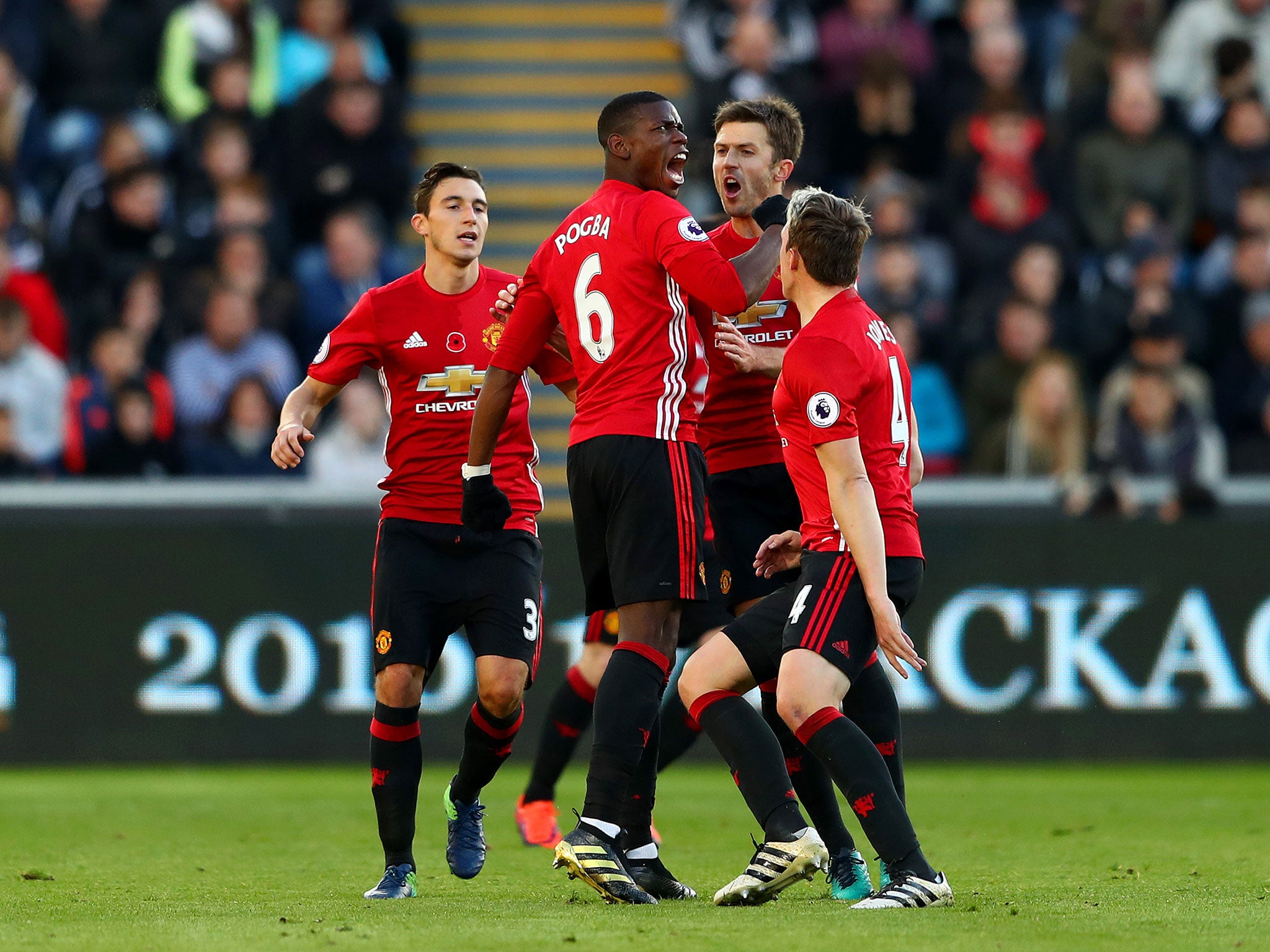 Paul Pogba gave United the lead with an outstanding first-half volley