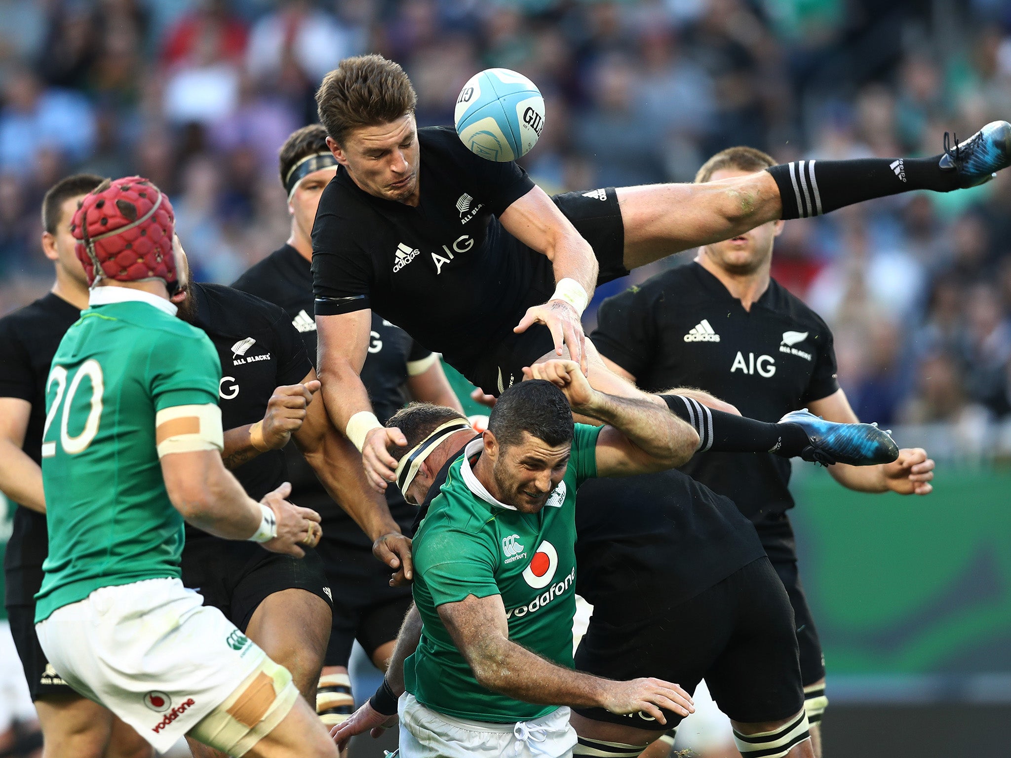 Beauden Barrett in action for New Zealand against Ireland