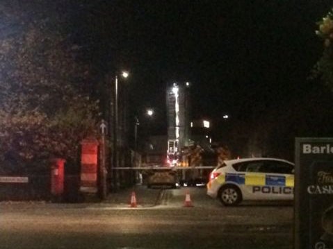 A police vehicle outside HMP Bedford