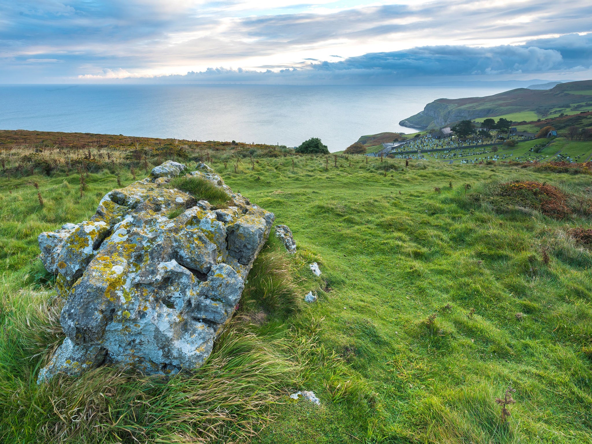 The limestone grasslands are home to a rare species of butterfly