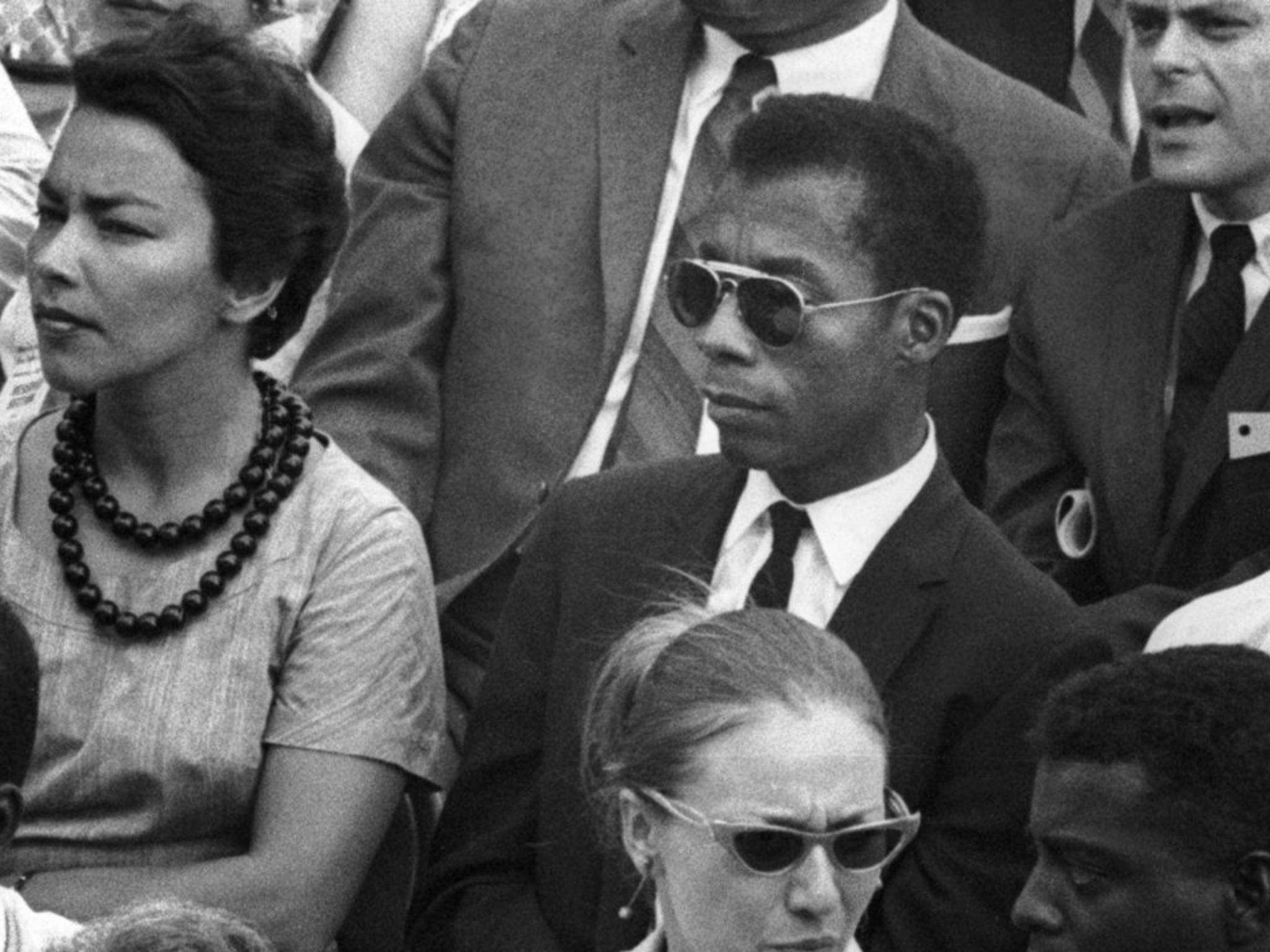 I’m Not Your Negro: Writer James Baldwin (centre) attends a Civil Rights rally