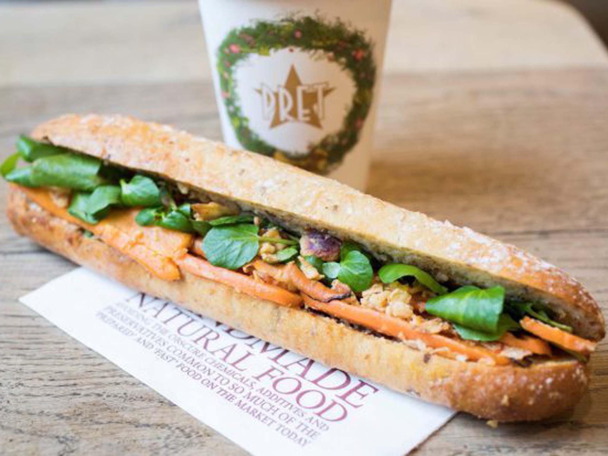 Pret's Vegan Christmas Baguette