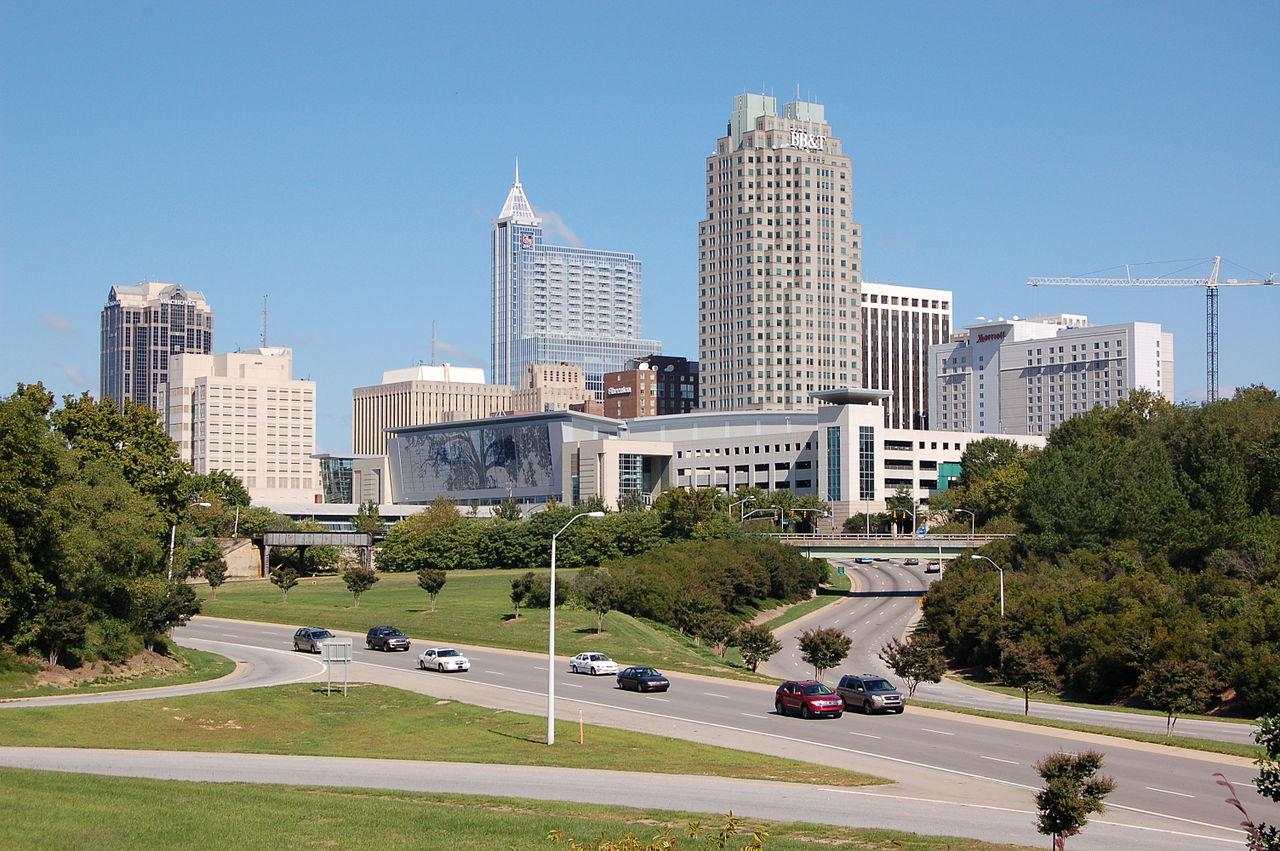 The downtown area of Raleigh, NC