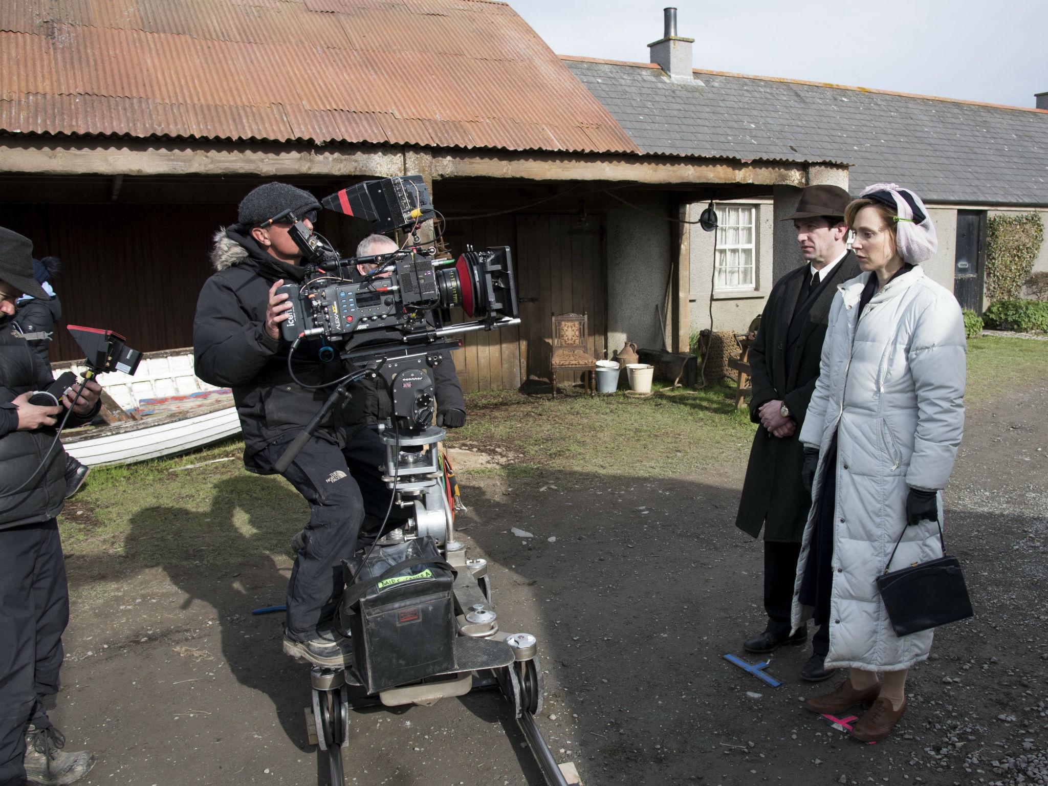 Take two: Owen McDonnell and Hattie Morahan filming My Mother and Other Strangers