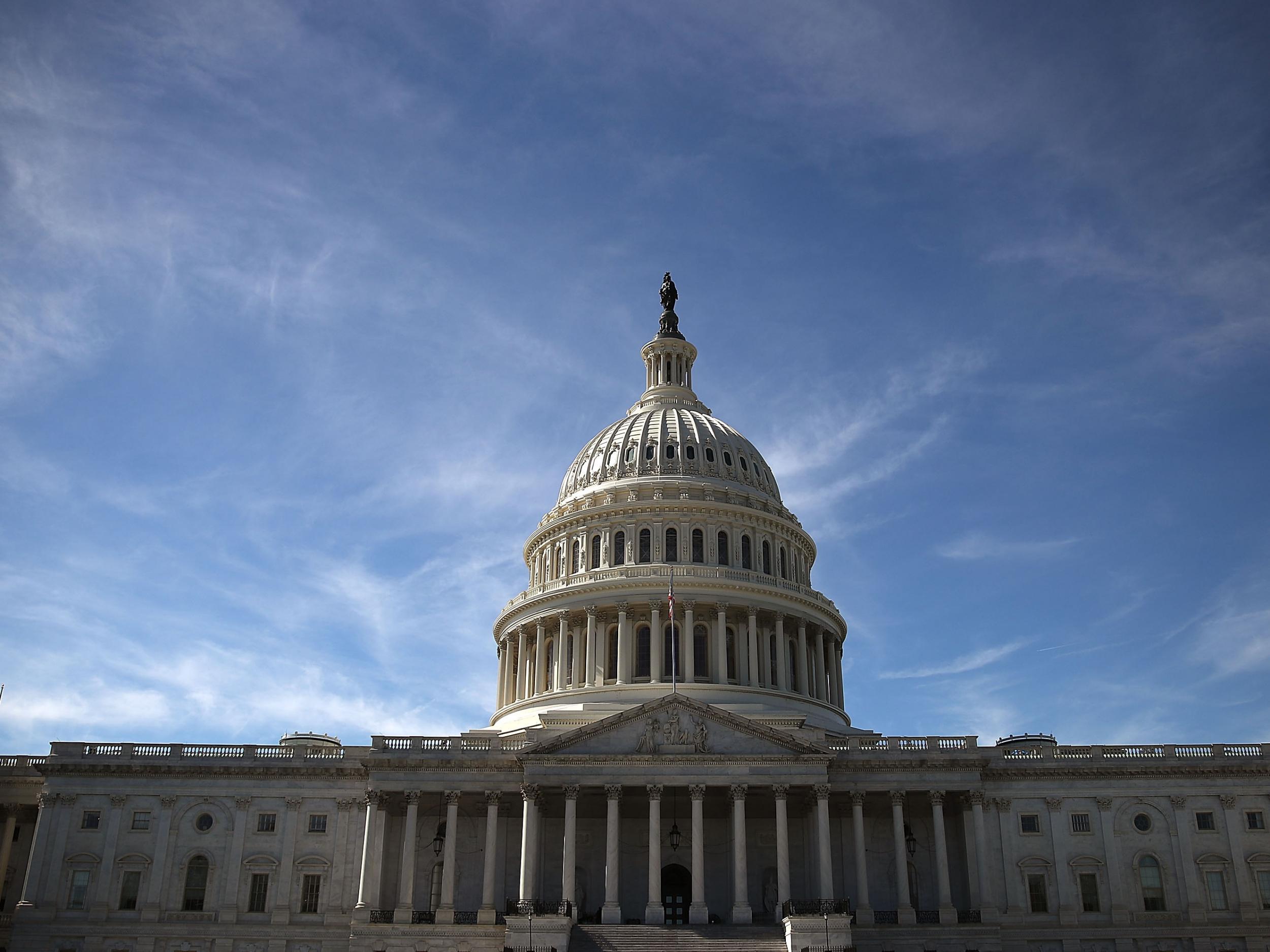 The US Capitol building in Washington DC