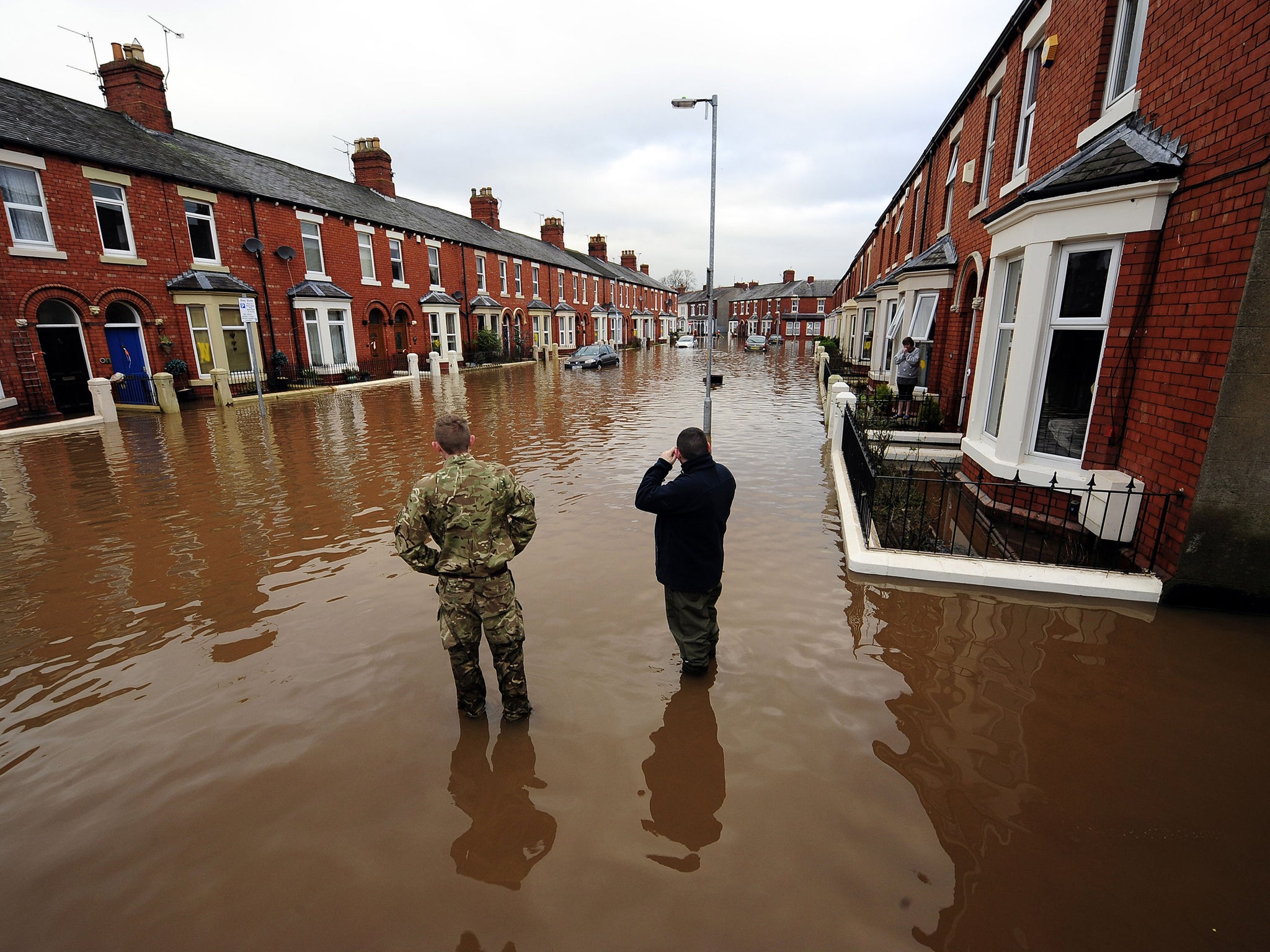 Flooded homes in Carlisle in December 2015