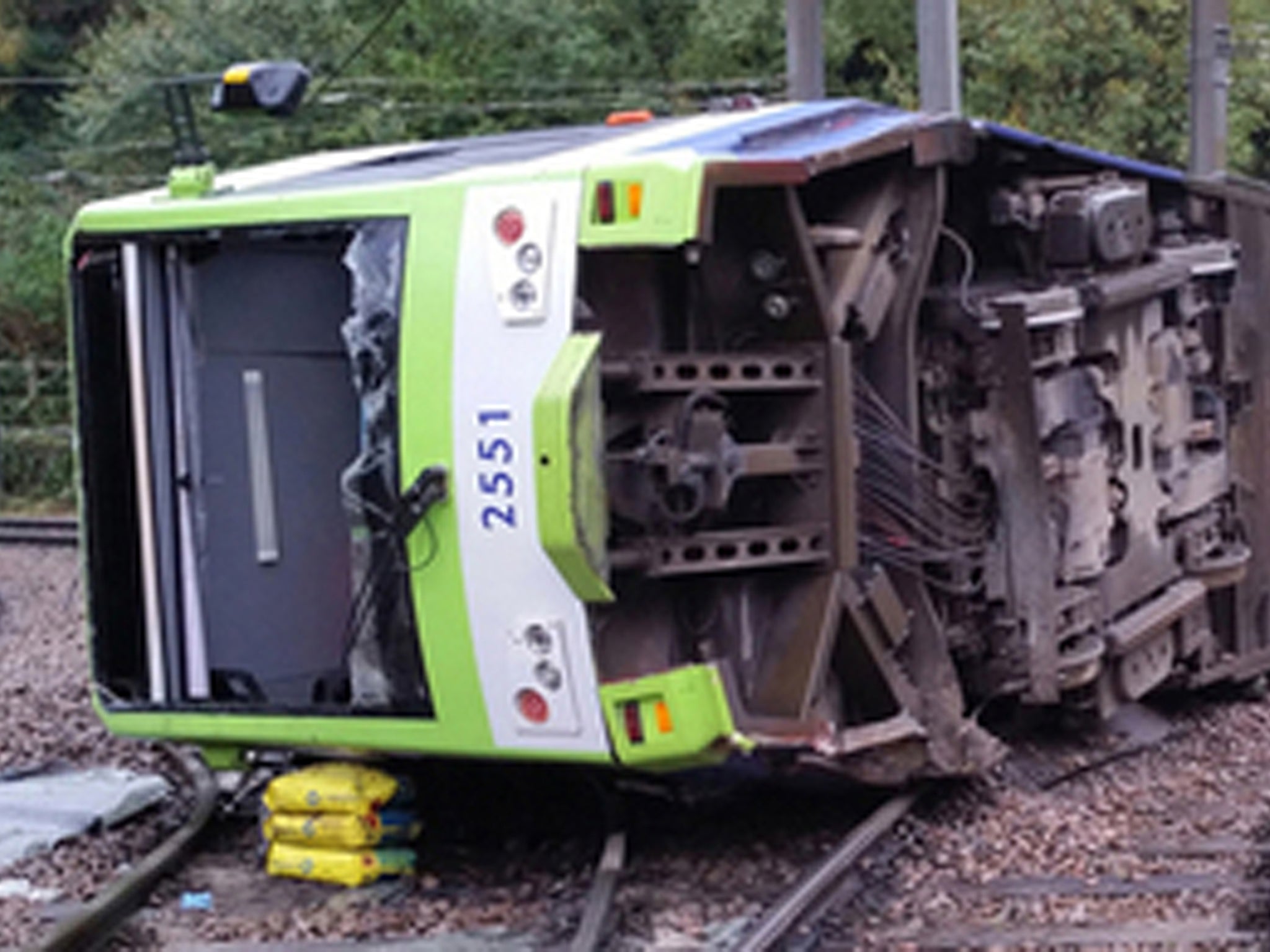 The tram derailed near the Sandilands stop in Croydon killing seven people