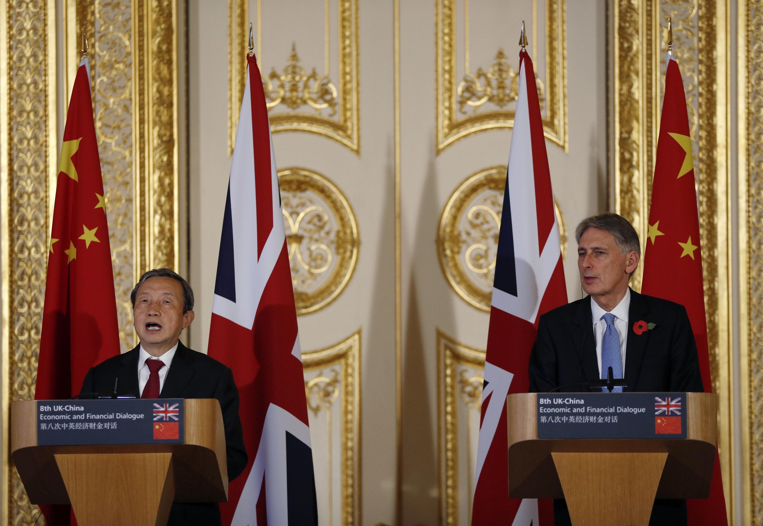 Chancellor Philip Hammond and Chinese Vice Premier Ma Kai host a joint press conference